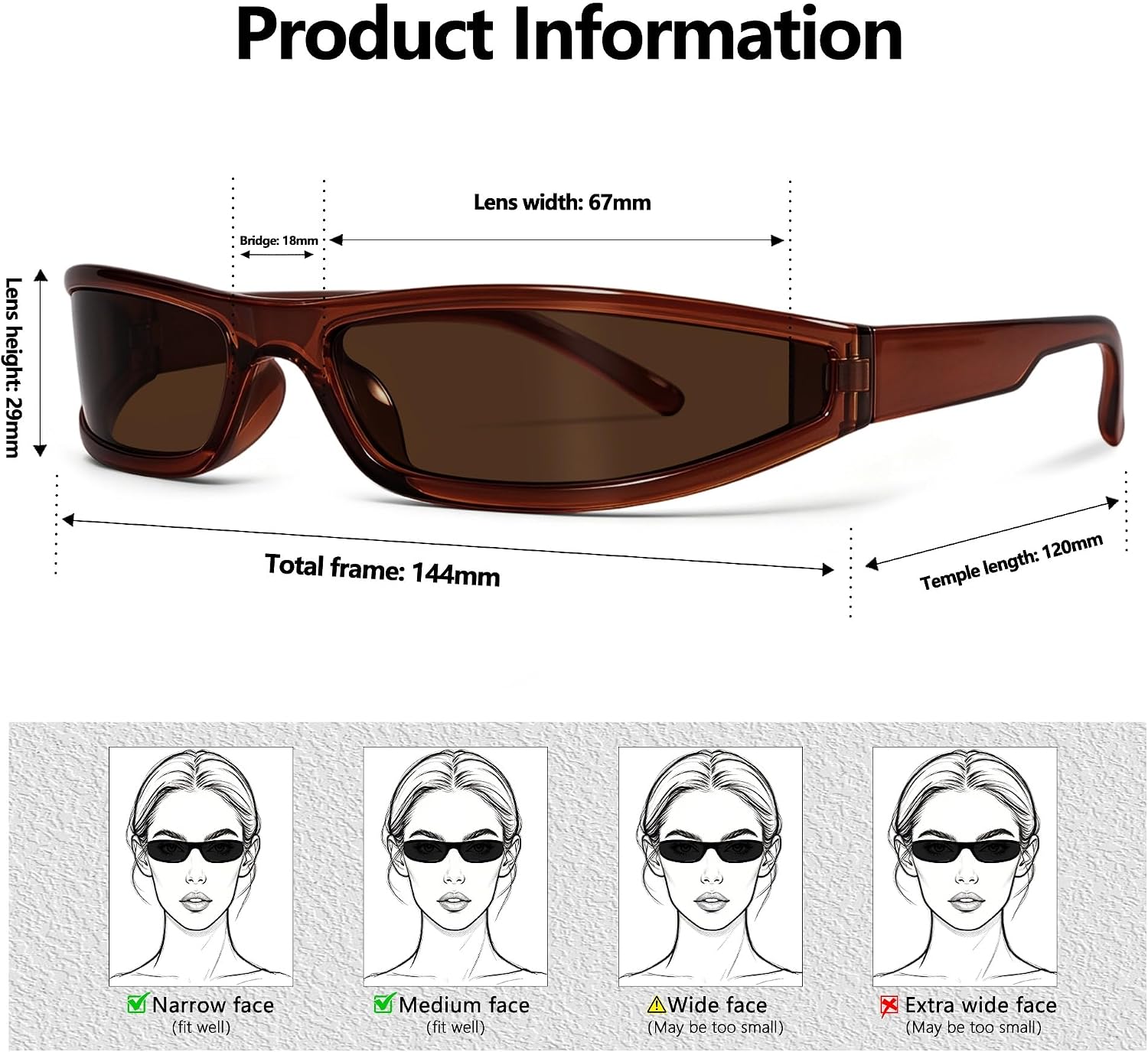 LENTES DE SOL RMEROM FUTURISTIC RAVE UNISEX DISEÑO ENVOLVENTE CURVO - 4