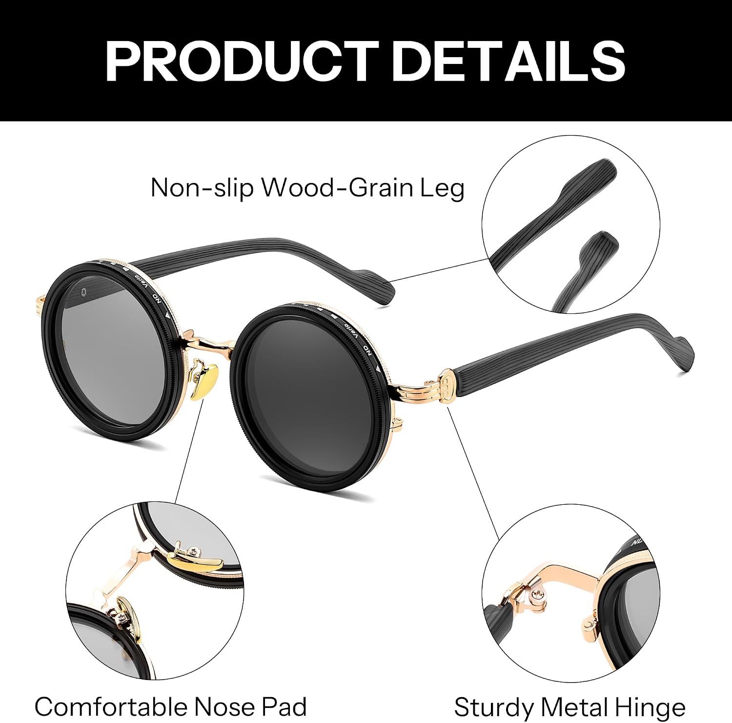 LENTES DE SOL FEISEDY B0380 CON LENTES ND TAC POLARIZADOS Y PROTECCIÓN UV400 AJUSTABLES - 3