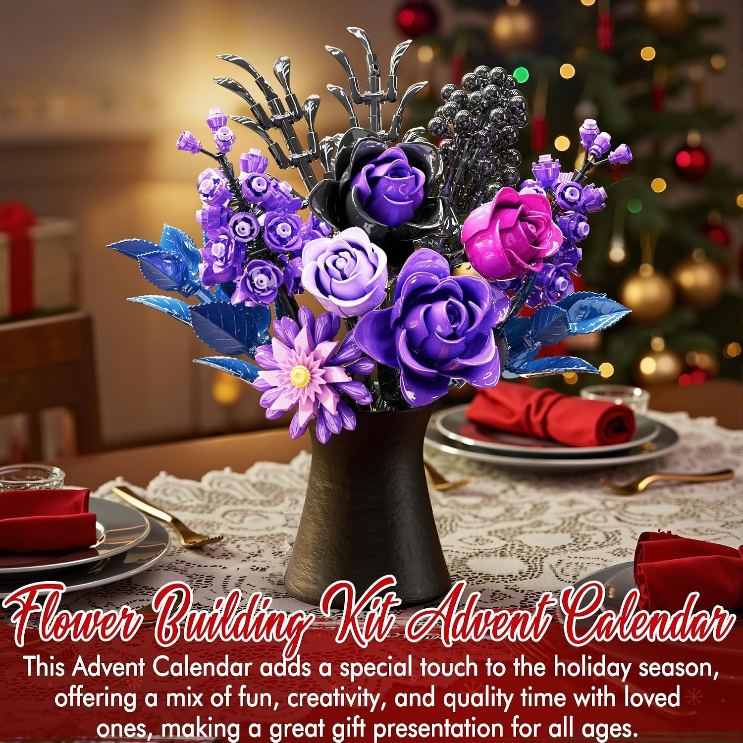 CALENDARIO DE ADVIENTO 2026 QINLINE RAMO DE FLORES DE CONSTRUCCIÓN - 3