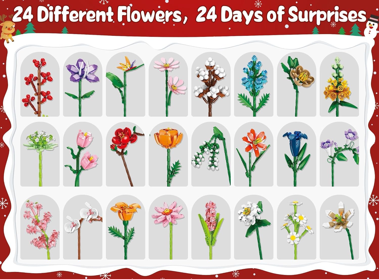 CALENDARIO DE ADVIENTO 2026 QINLINE CON SET DE CONSTRUCCIÓN DE RAMO DE FLORES - 3