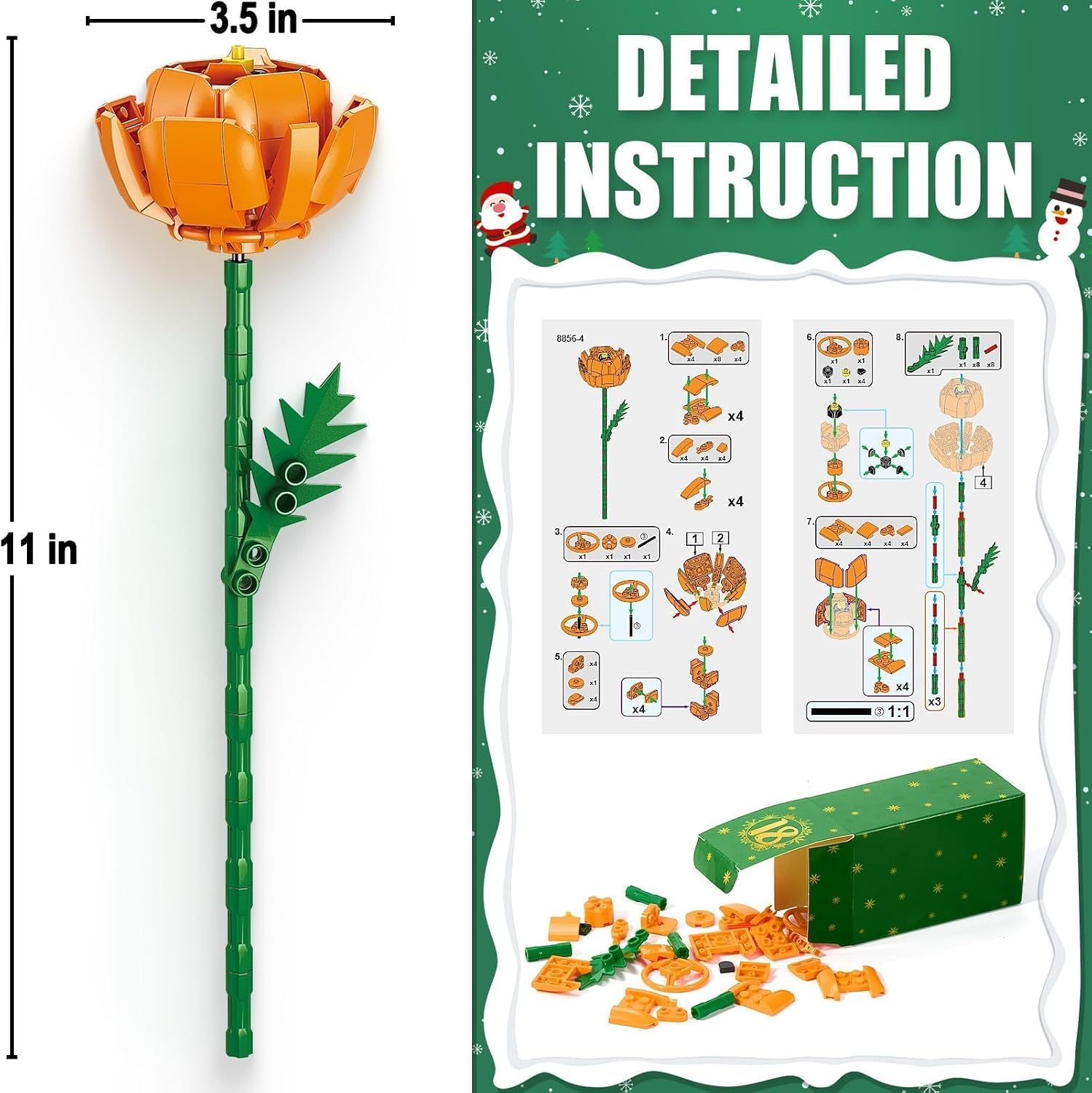 CALENDARIO DE ADVIENTO 2026 QINLINE CON SET DE CONSTRUCCIÓN DE RAMO DE FLORES - 4