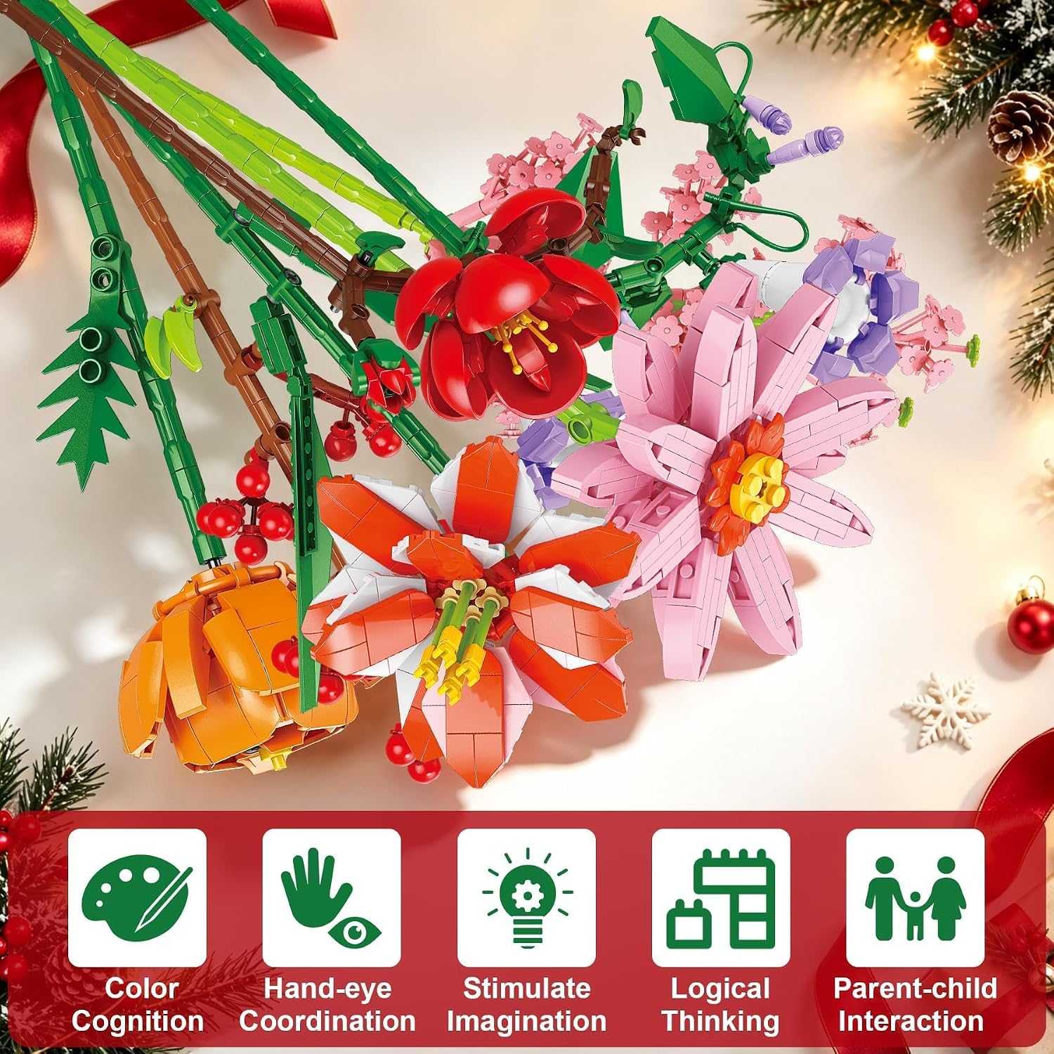 CALENDARIO DE ADVIENTO 2026 QINLINE CON SET DE CONSTRUCCIÓN DE RAMO DE FLORES - 5