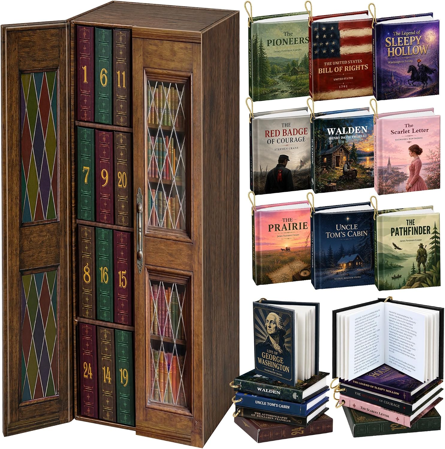 CALENDARIO DE ADVIENTO LIBRO MINIATURA RONSTONE PARA AMANTES DE LA LECTURA - 1