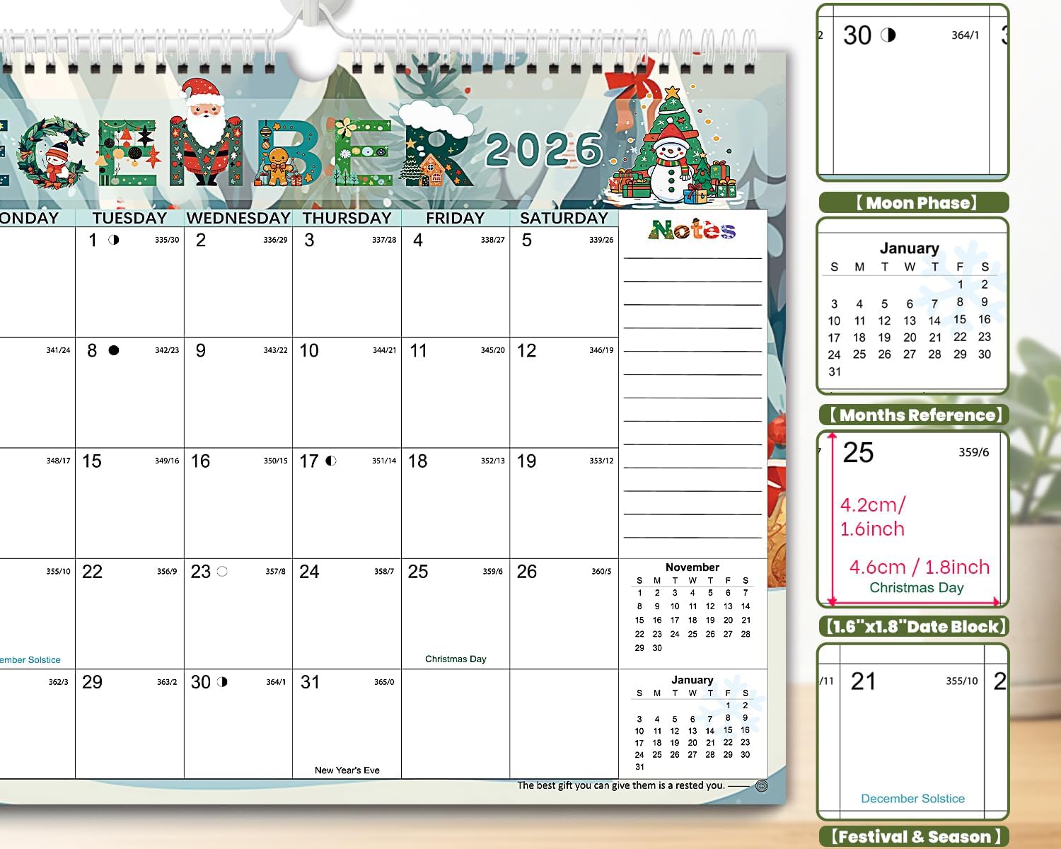 CALENDARIO DE PARED AECCN 2026-2027 18 MESES 36.5 X 29 CM - 3