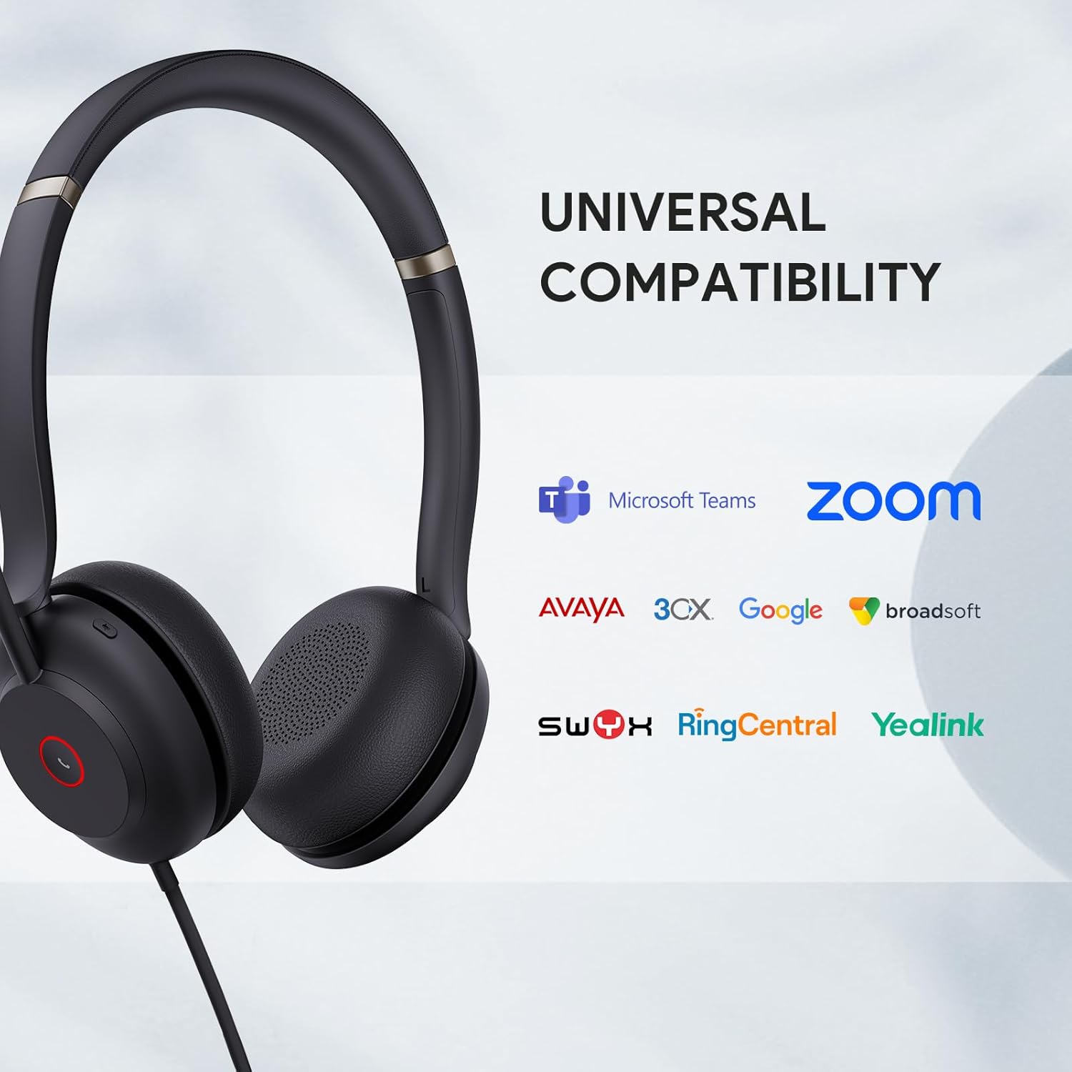 HEADSET USB YEALINK UH37 CON MICRÓFONO CON CANCELACIÓN DE RUIDO PARA PC - 5