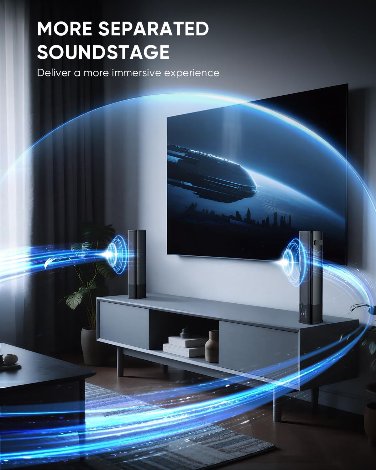 BARRA DE SONIDO SAIYIN 24 PULGADAS CON CANAL CENTRAL PARA SMART TV - 2