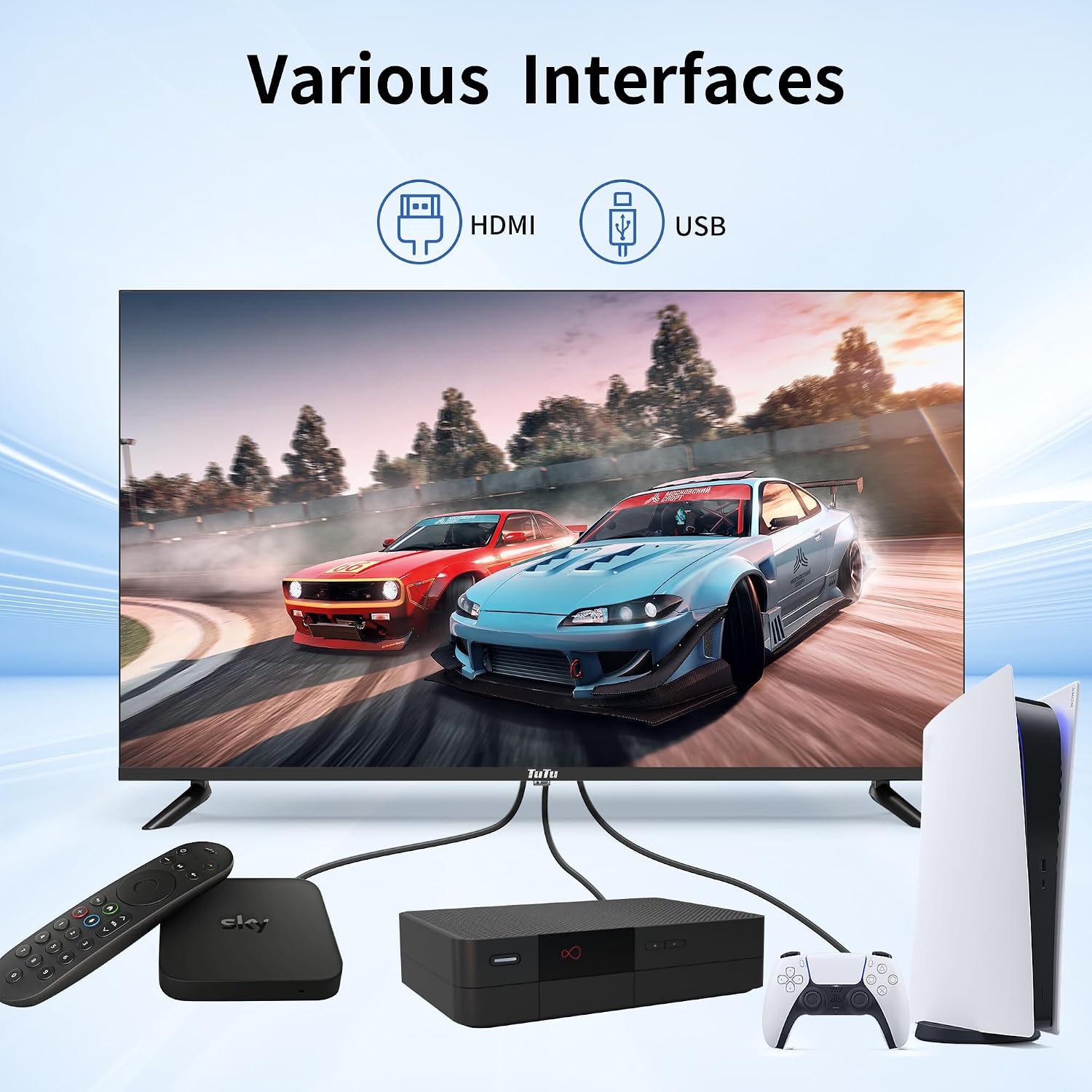 TELEVISOR 43 PULGADAS TUTU FHD LED 2K SIN SMART TV - 4
