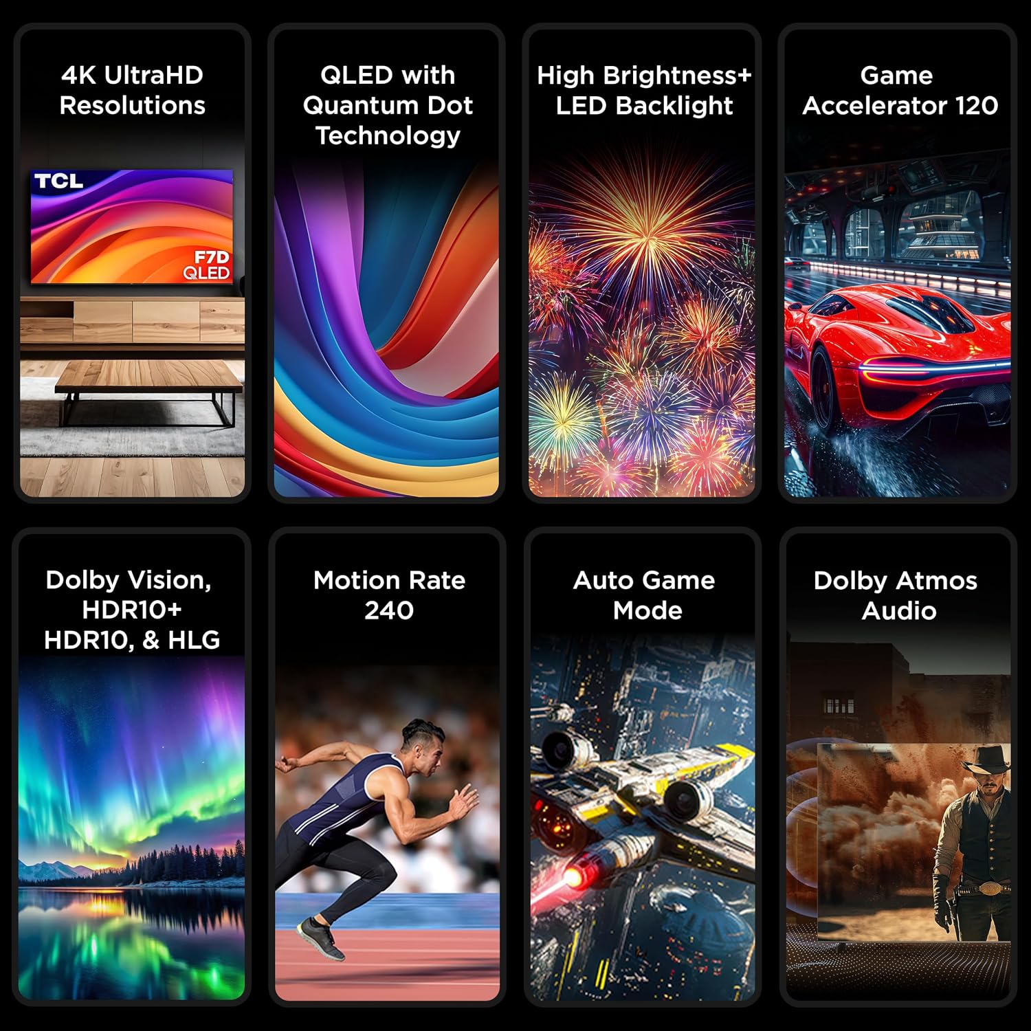 TELEVISOR TCL 85 PULGADAS F7D SERIES QLED 4K UHD SMART TV 2026 - 2