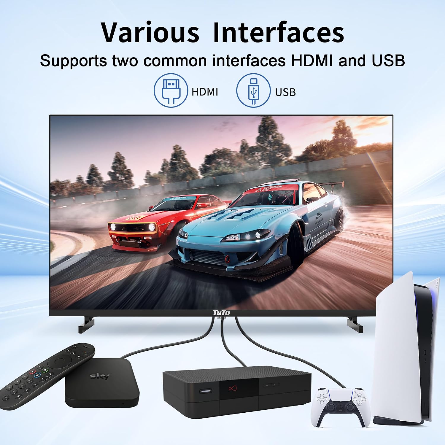 TELEVISOR 40 PULGADAS TUTU FHD LED 2K SIN SMART TV - 4