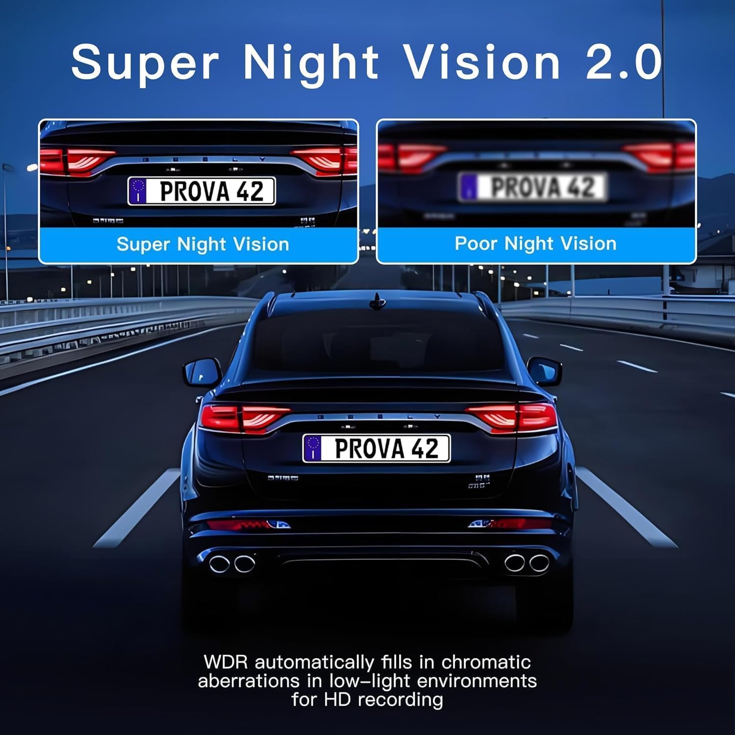 CÁMARA PARA AUTO WKREUOAR 4 CANALES CON VISIÓN NOCTURNA Y PANTALLA IPS 3.16 PULGADAS GRIS - 4