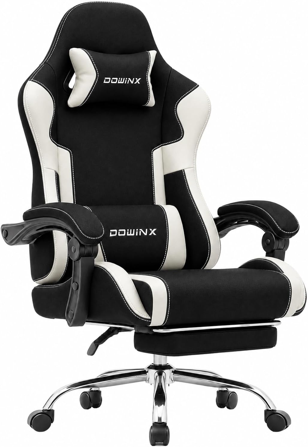 SILLA DE OFICINA DOWINX ERGONÓMICA CON REPOSAPIÉS Y MASAJE LUMBAR, REPOSABRAZOS 2D, CAPACIDAD 150 KG, BLANCA - 1