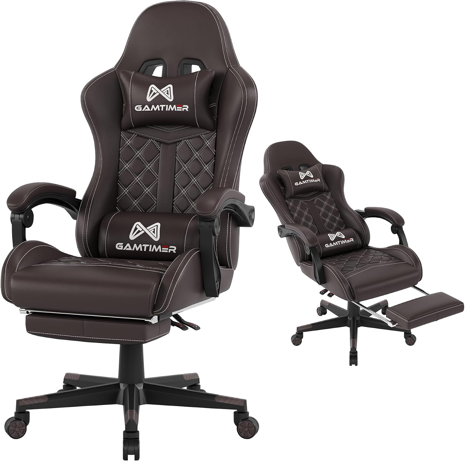 SILLA DE OFICINA GAMTIMER GAMING CHAIR CAPACIDAD 181 KG CON COJÍN DE RESORTES - 1