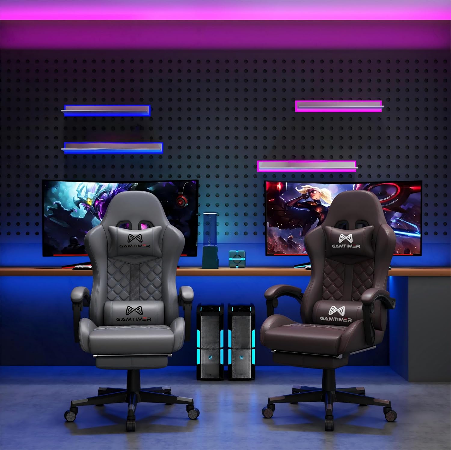 SILLA DE OFICINA GAMTIMER GAMING CHAIR CAPACIDAD 181 KG CON COJÍN DE RESORTES - 2