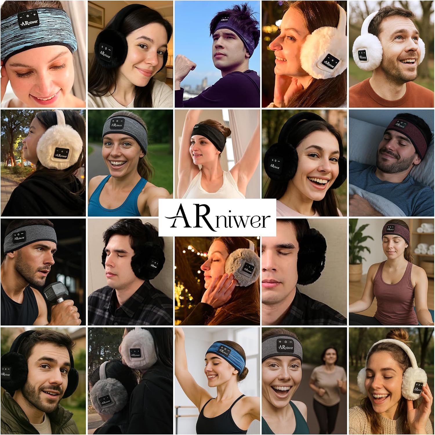 DIADEMA CON PARLANTE BLUETOOTH INALÁMBRICO ARNIWER PARA MÚSICA Y DEPORTE - 2