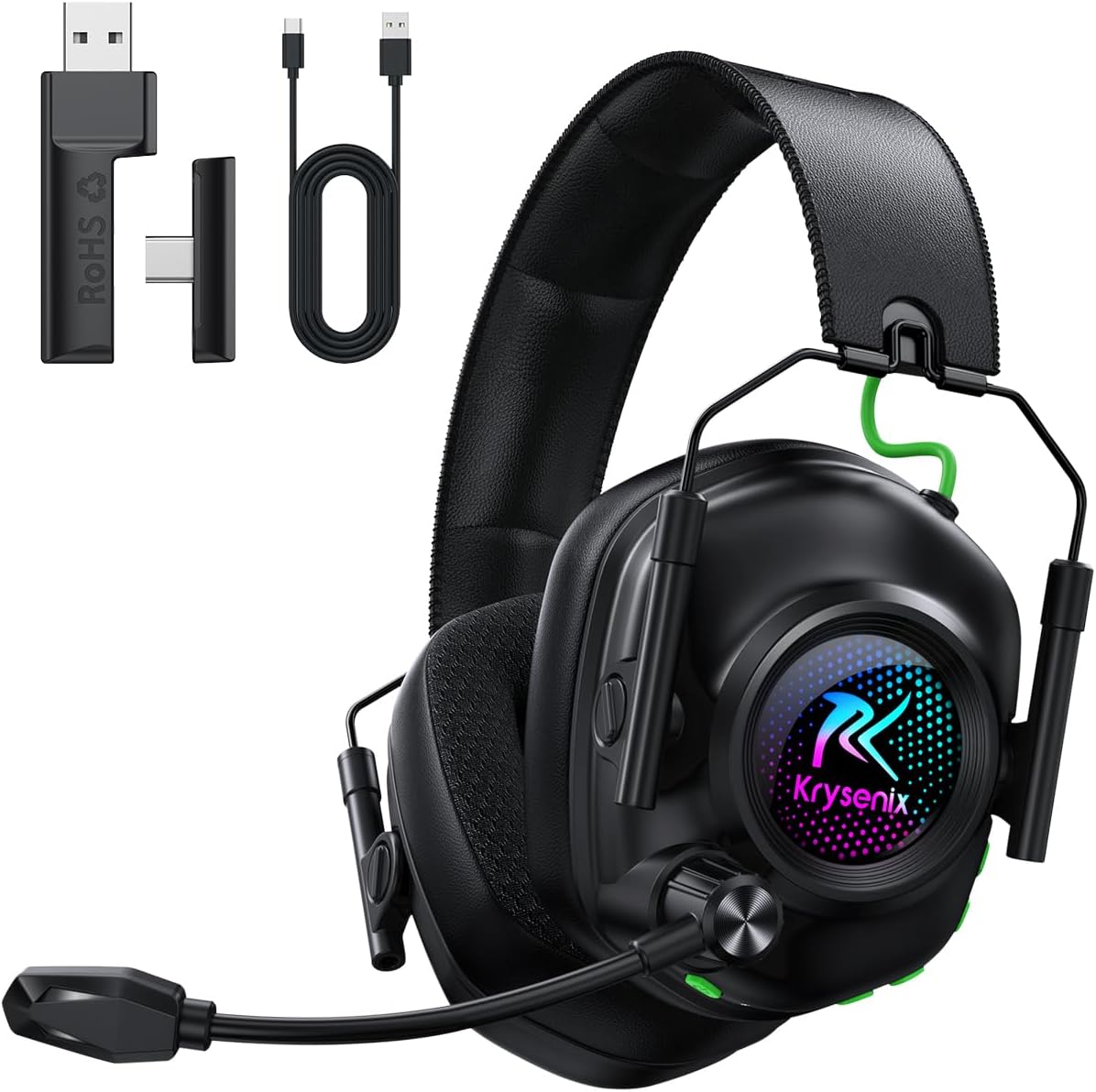 AUDÍFONOS INALÁMBRICOS PARA GAMING KRYSENIX CON MICRÓFONO Y SONIDO 7.1 PARA PS5, PS4 Y PC - 1