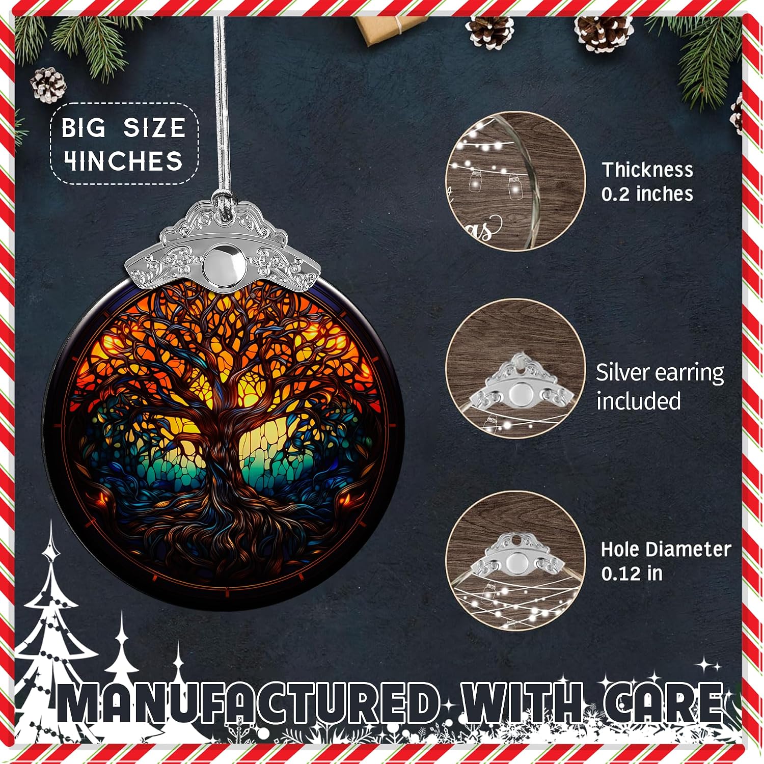 ADORNO NAVIDEÑO SENSEMORY ÁRBOL DE LA VIDA BLANCO - 5