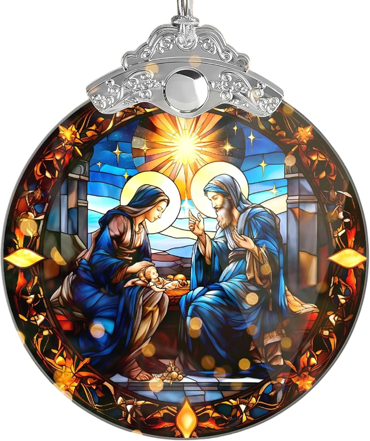 ADORNO DE NAVIDAD SENSEMORY NATIVIDAD ACRÍLICO EFECTO VITRAL - 1