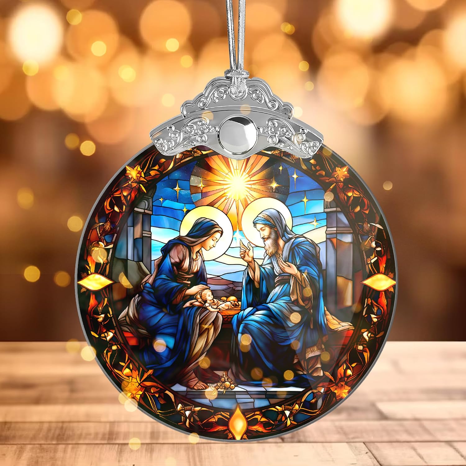 ADORNO DE NAVIDAD SENSEMORY NATIVIDAD ACRÍLICO EFECTO VITRAL - 2