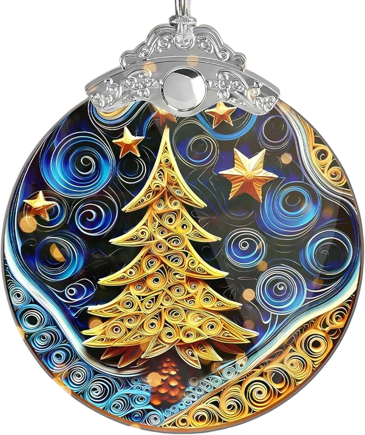 ADORNO NAVIDEÑO SENSEMORY QUILLING 2026 ÁRBOL DORADO - 1