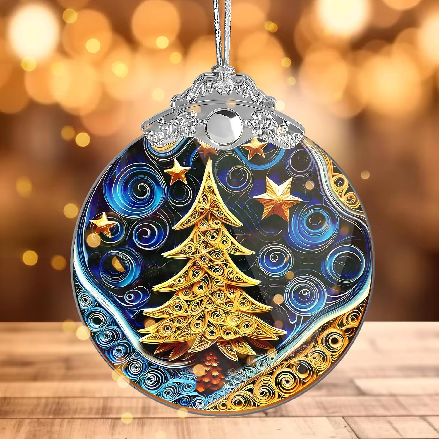 ADORNO NAVIDEÑO SENSEMORY QUILLING 2026 ÁRBOL DORADO - 2