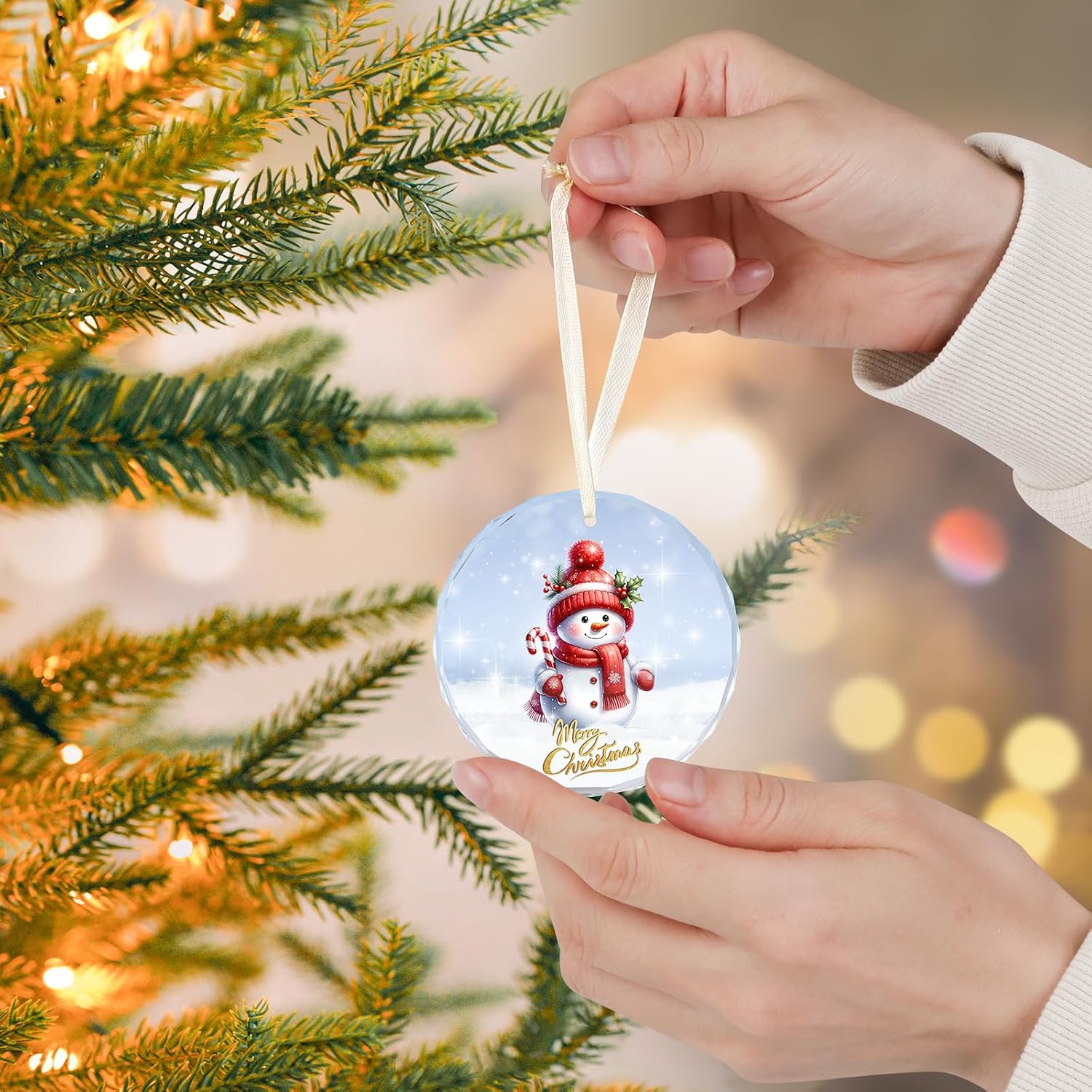 ADORNO DE NAVIDAD LYD EODESY MUÑECO DE NIEVE CRISTAL - 2