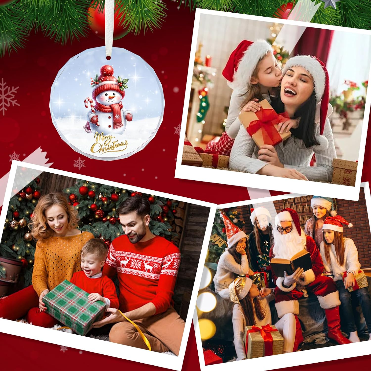 ADORNO DE NAVIDAD LYD EODESY MUÑECO DE NIEVE CRISTAL - 3