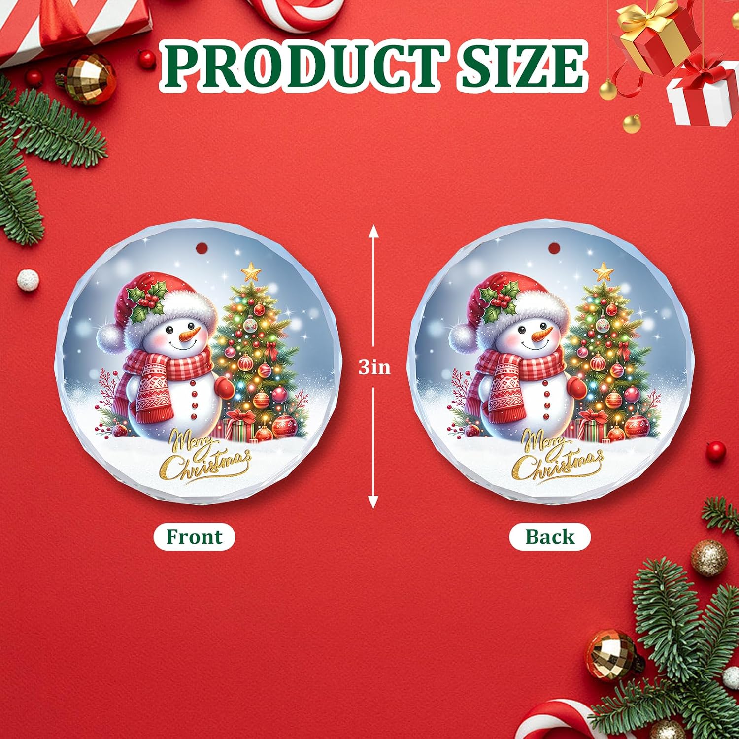 ADORNO NAVIDEÑO MUÑECO DE NIEVE Y ÁRBOL DE NAVIDAD LYD EODESY - 4