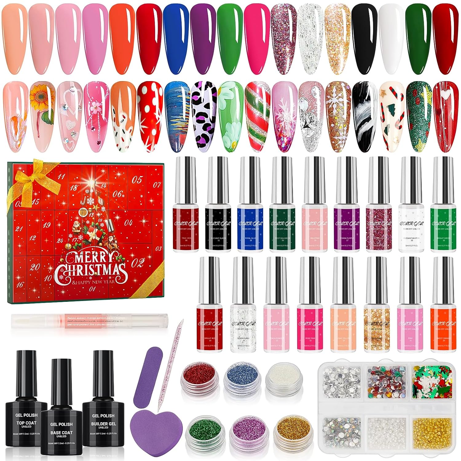 CALENDARIO DE ADVIENTO DE ESMALTES DE UÑAS APERAP 24 DÍAS - 1