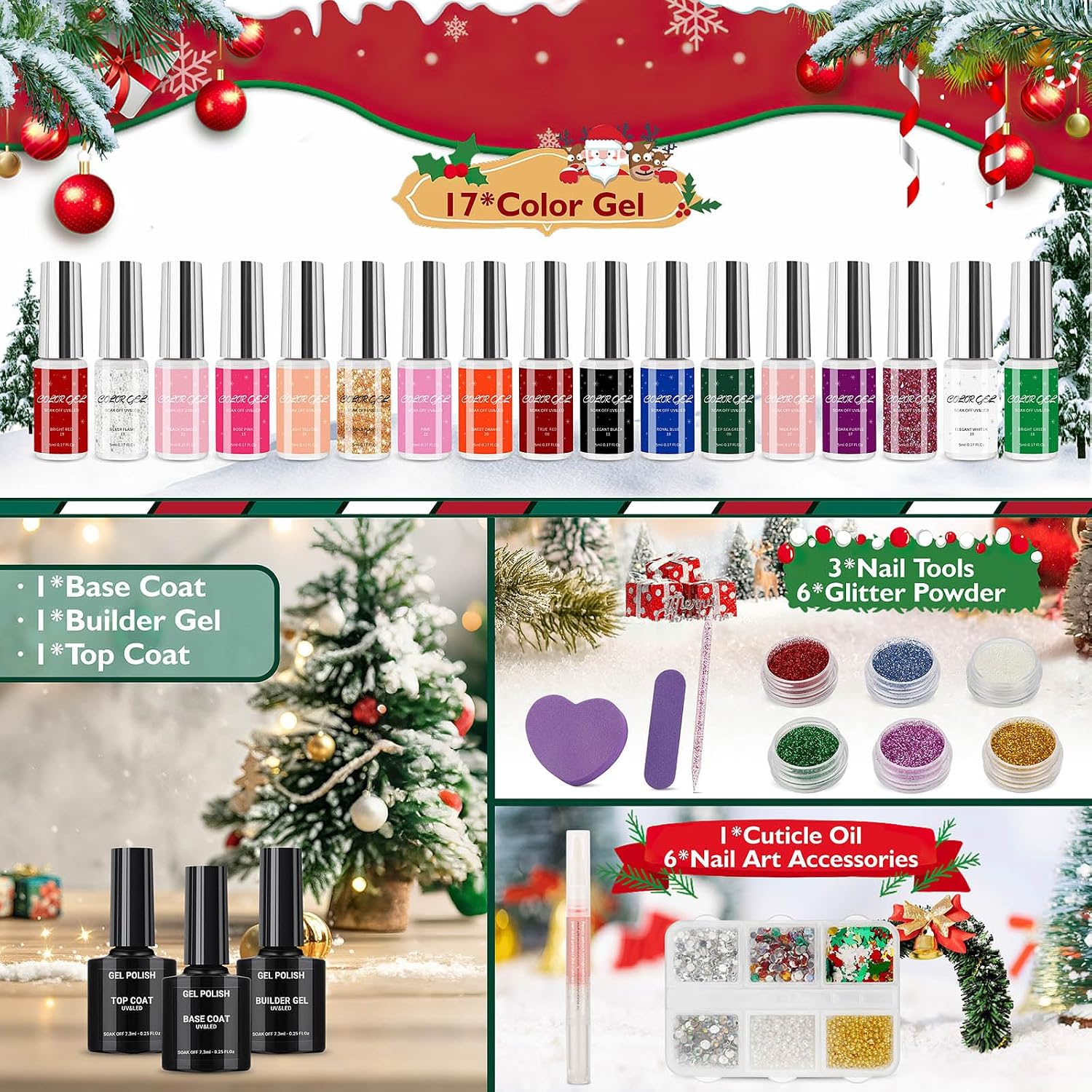 CALENDARIO DE ADVIENTO DE ESMALTES DE UÑAS APERAP 24 DÍAS - 2