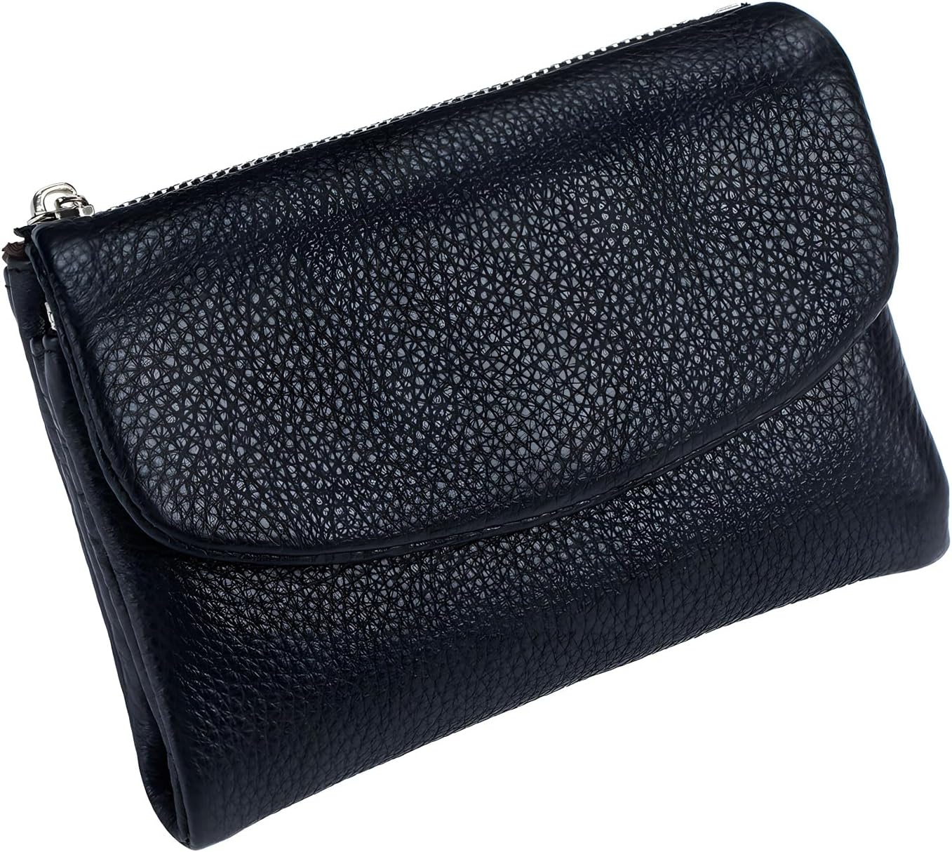 BILLETERA UNISEX DE CUERO PEBBLE, 13.5 CM, PORTA MONEDAS Y TARJETAS - 1