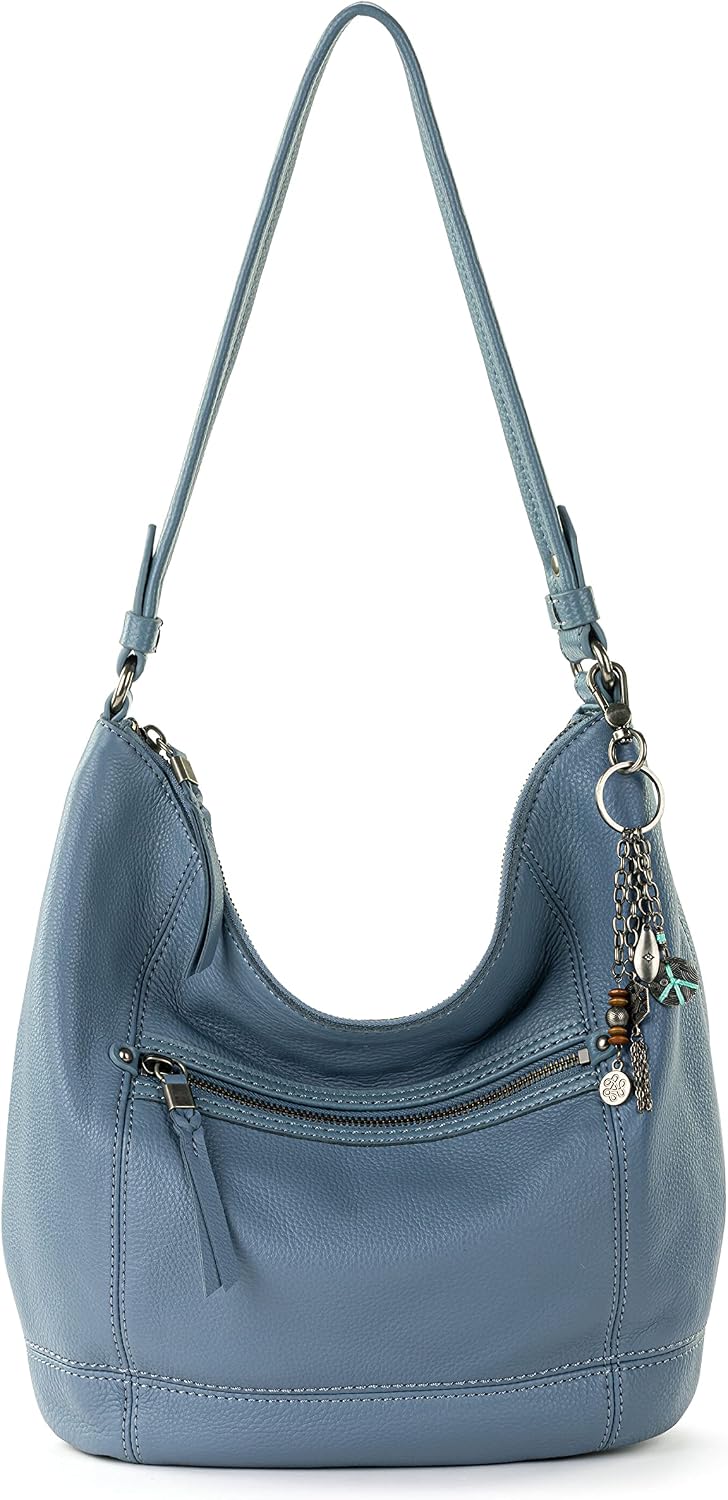 BOLSO HOBO DE CUERO THE SAK SEQUOIA GRANDE CON BOLSILLO CON CIERRE - 1