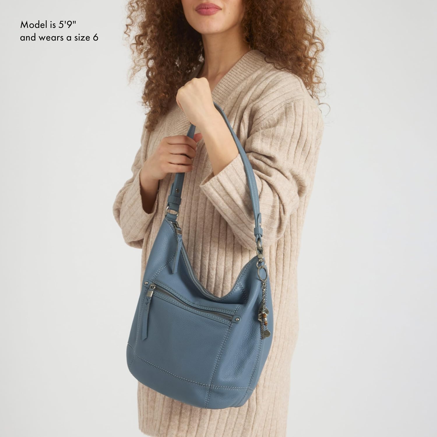 BOLSO HOBO DE CUERO THE SAK SEQUOIA GRANDE CON BOLSILLO CON CIERRE - 2