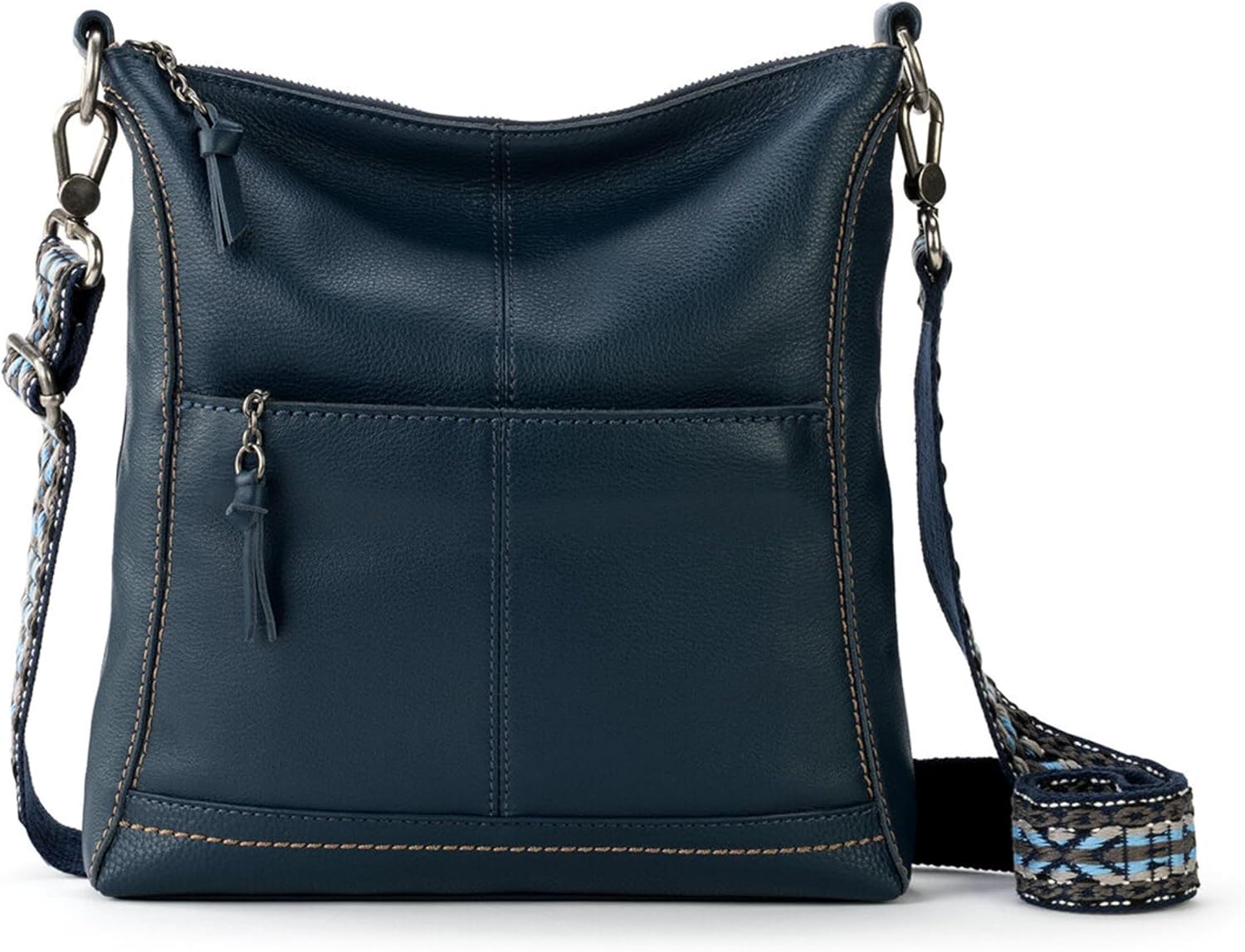 BOLSO CRUZADO THE SAK LUCIA DE CUERO CON CIERRE Y CORREA AJUSTABLE - 1