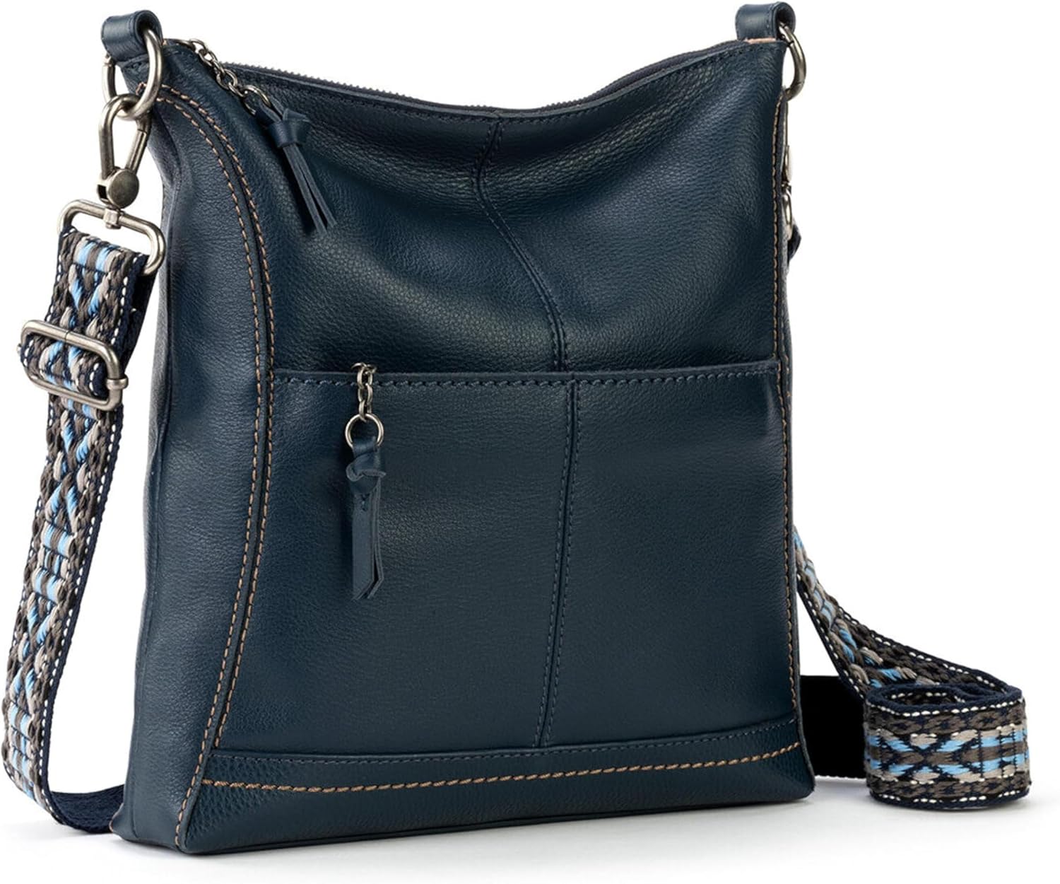 BOLSO CRUZADO THE SAK LUCIA DE CUERO CON CIERRE Y CORREA AJUSTABLE - 3