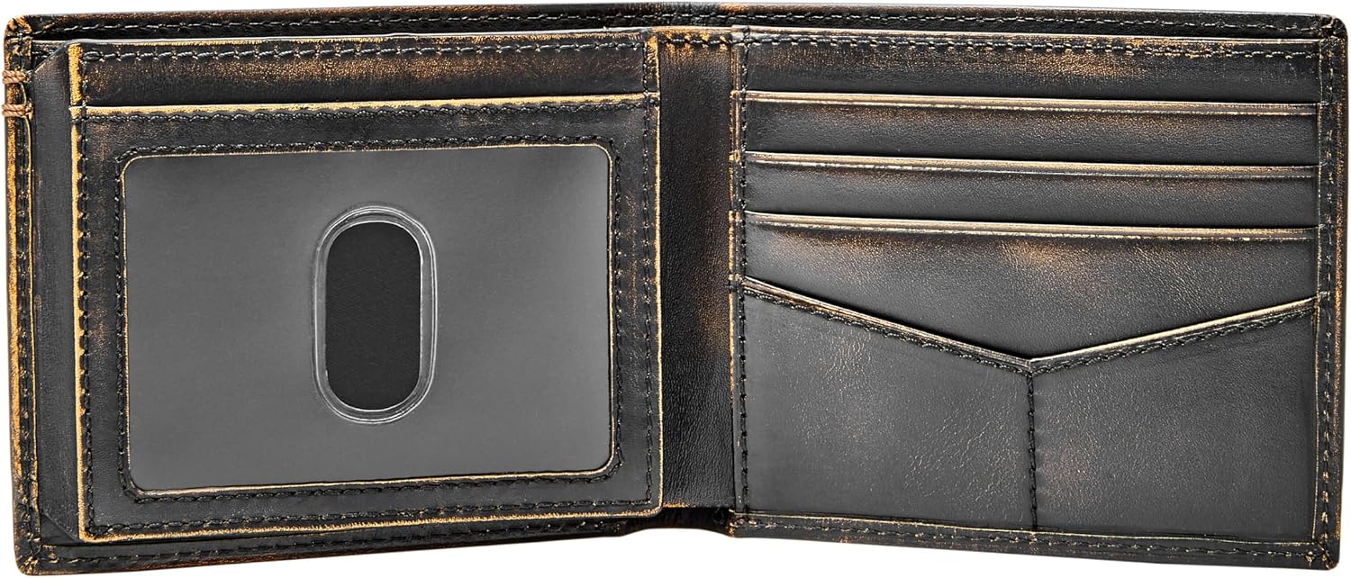 BILLETERA PARA HOMBRE FOSSIL WADE DE CUERO BIFOLD CON FLIP ID NEGRO - 2