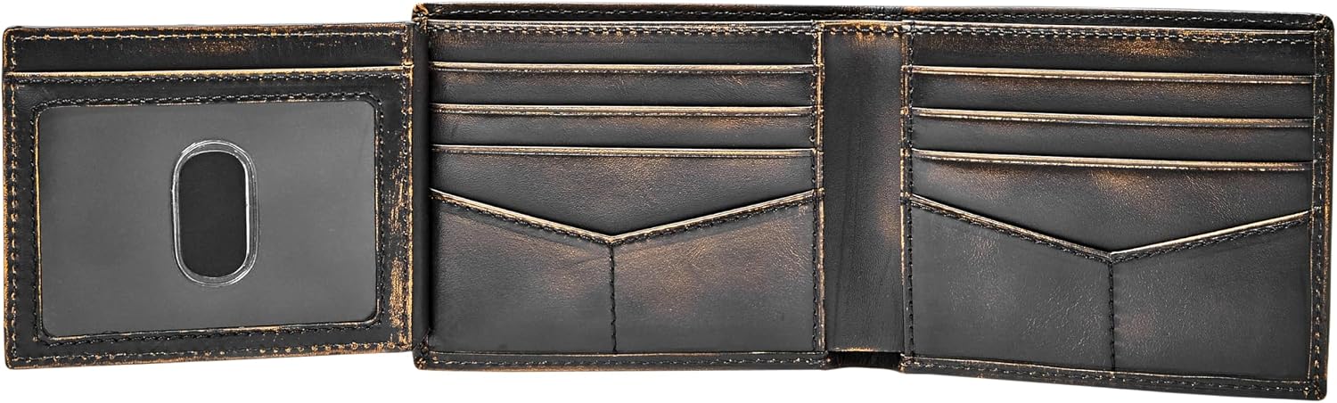 BILLETERA PARA HOMBRE FOSSIL WADE DE CUERO BIFOLD CON FLIP ID NEGRO - 3