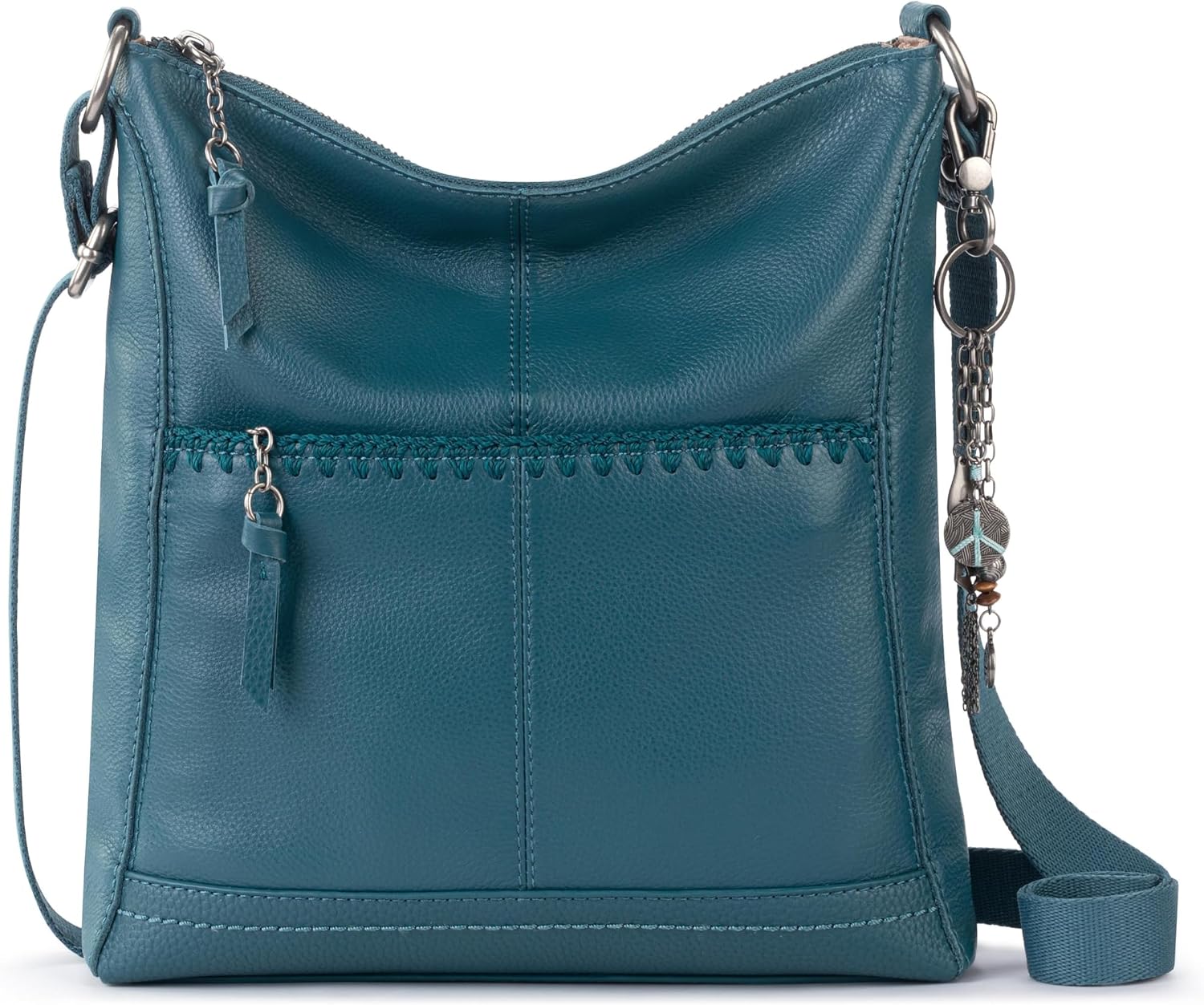 BOLSO CRUZADO THE SAK LUCIA DE CUERO CON CIERRE Y CORREA AJUSTABLE - 1
