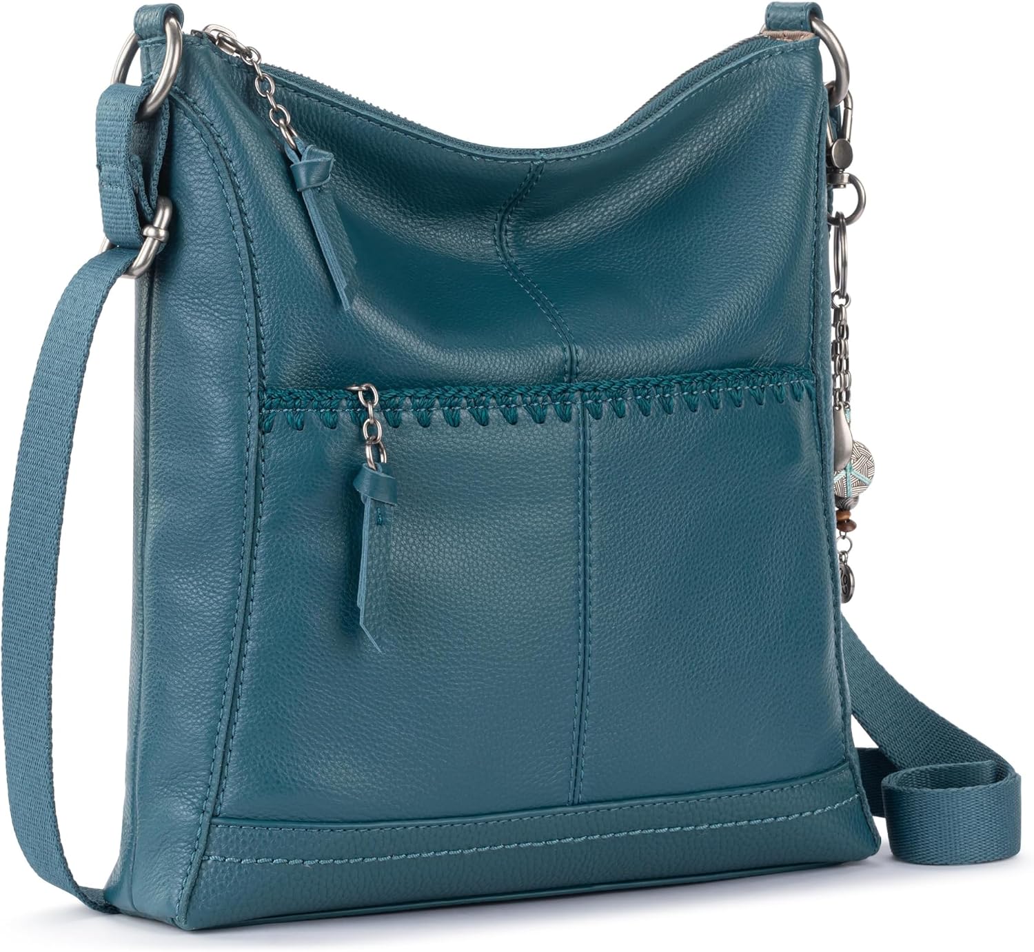 BOLSO CRUZADO THE SAK LUCIA DE CUERO CON CIERRE Y CORREA AJUSTABLE - 3
