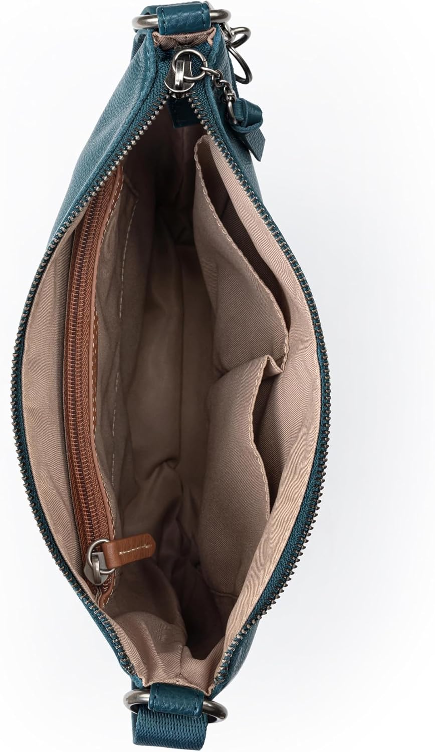 BOLSO CRUZADO THE SAK LUCIA DE CUERO CON CIERRE Y CORREA AJUSTABLE - 4