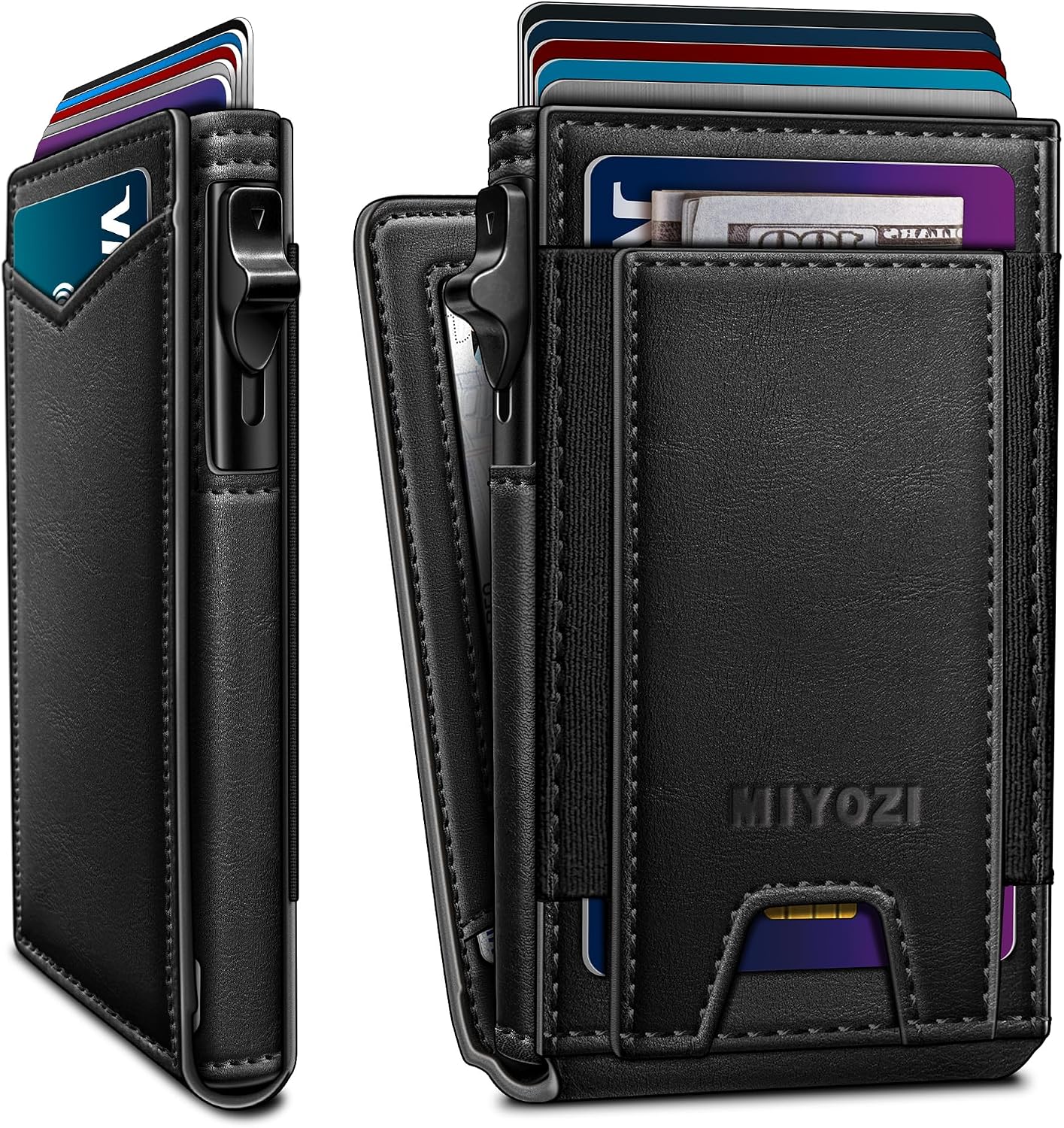 BILLETERA PARA HOMBRE MIYOZI SLIM POP UP CON BLOQUEO RFID Y VENTANA PARA ID - 1