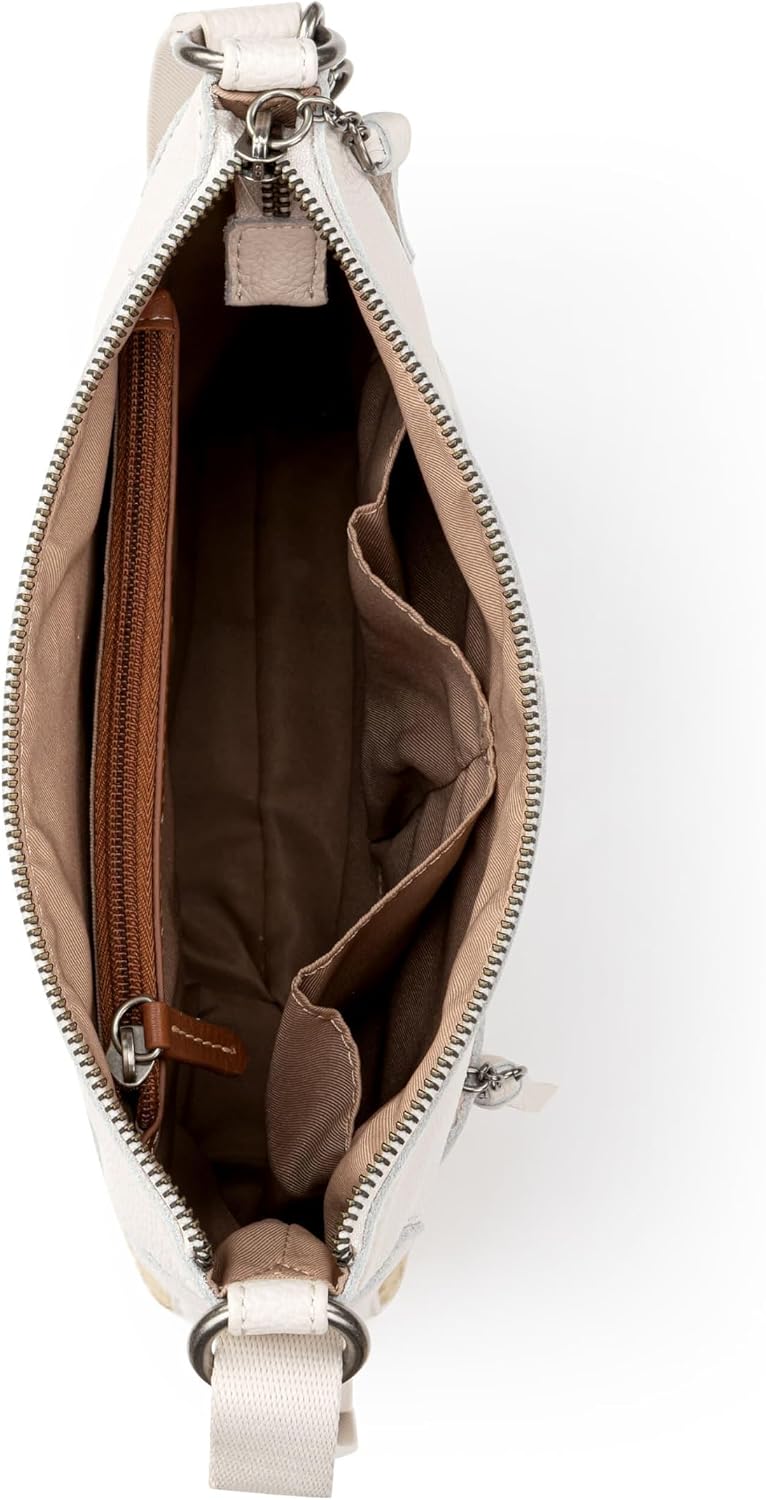 BOLSO CRUZADO THE SAK LUCIA DE CUERO CON CIERRE Y CORREA AJUSTABLE - 4