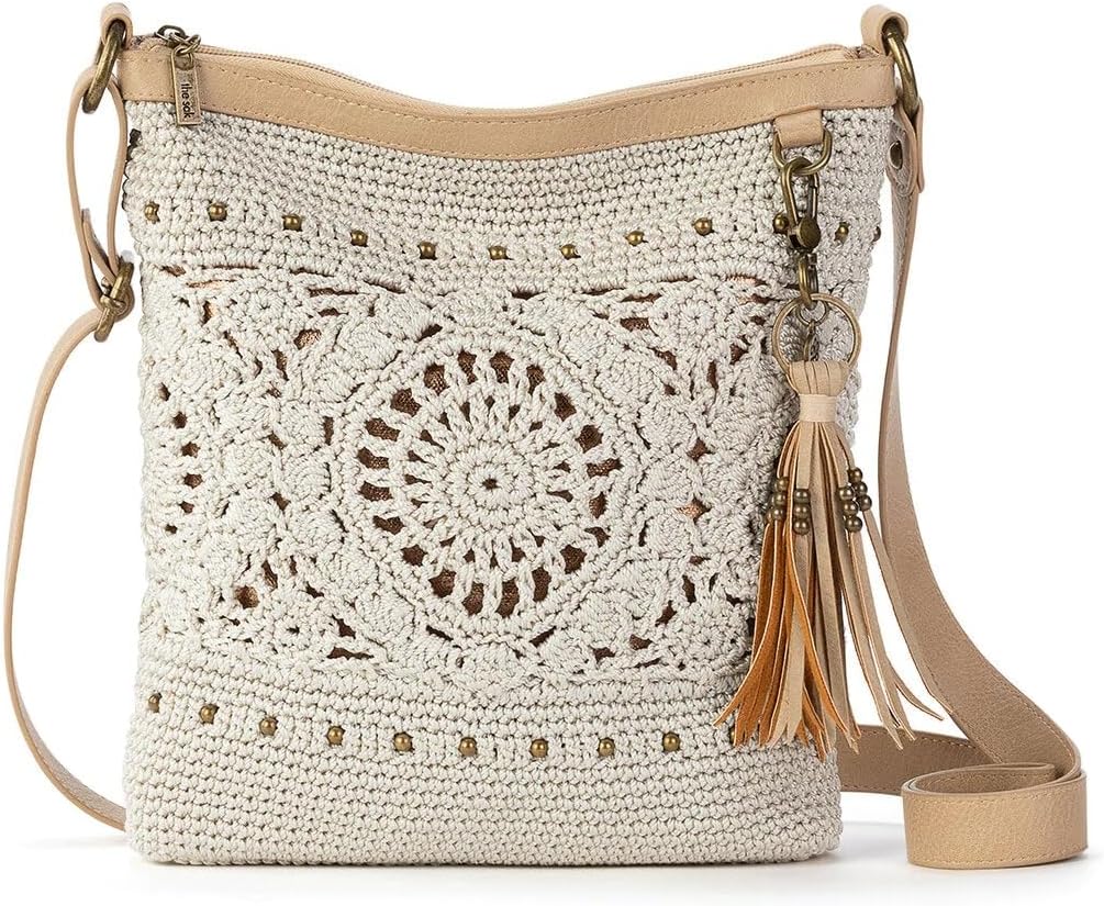 BOLSO CRUZADO THE SAK LUCIA CROCHET CON CIERRE Y CORREA AJUSTABLE - 1
