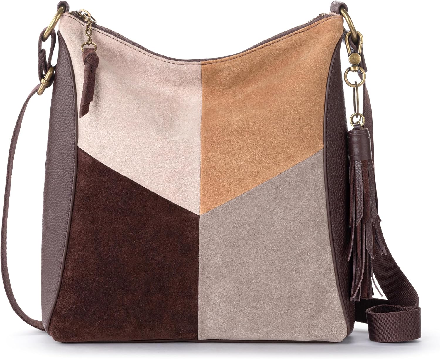 BOLSO CRUZADO THE SAK LUCIA DE CUERO CON CIERRE Y CORREA AJUSTABLE - 1