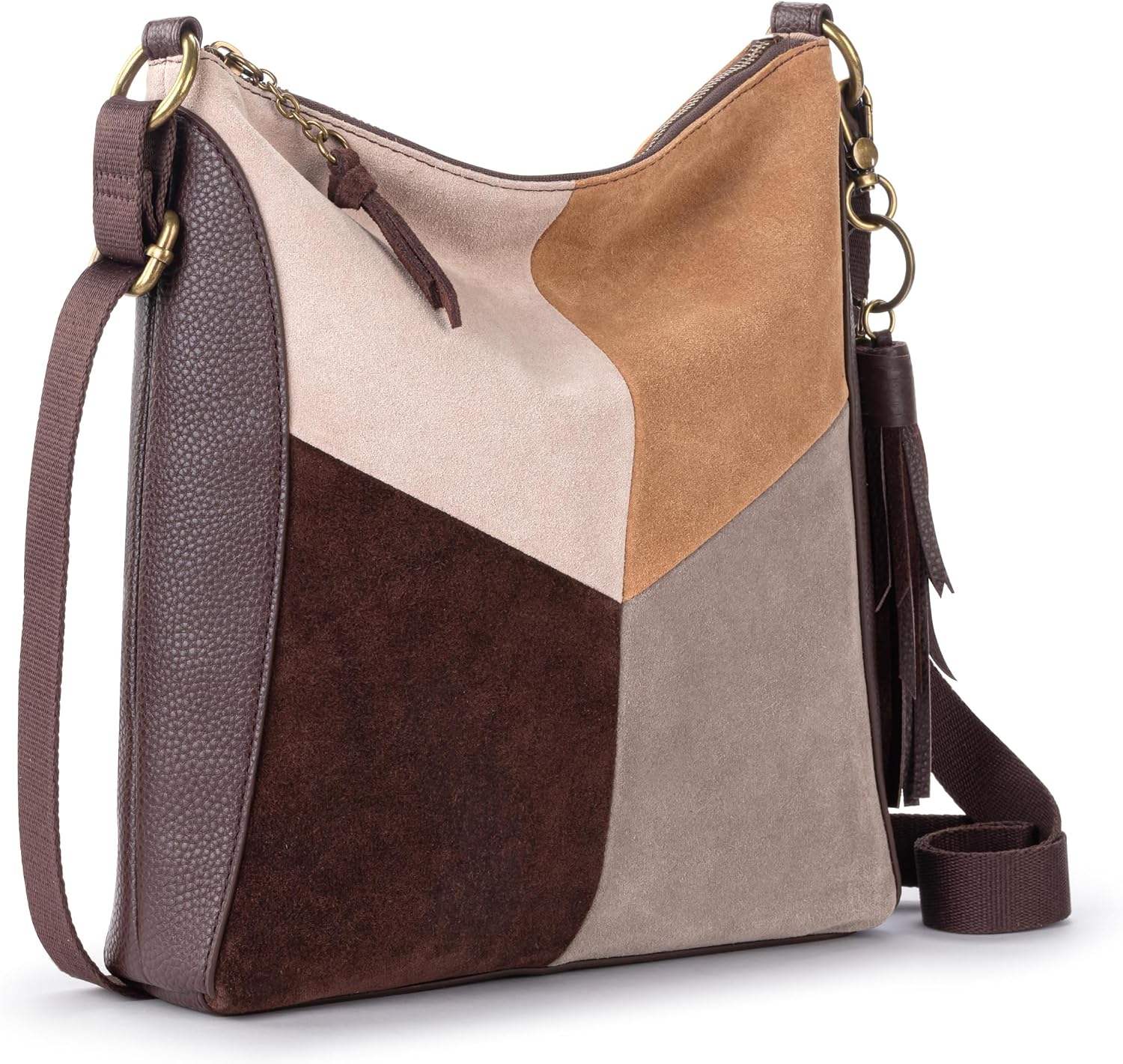 BOLSO CRUZADO THE SAK LUCIA DE CUERO CON CIERRE Y CORREA AJUSTABLE - 2