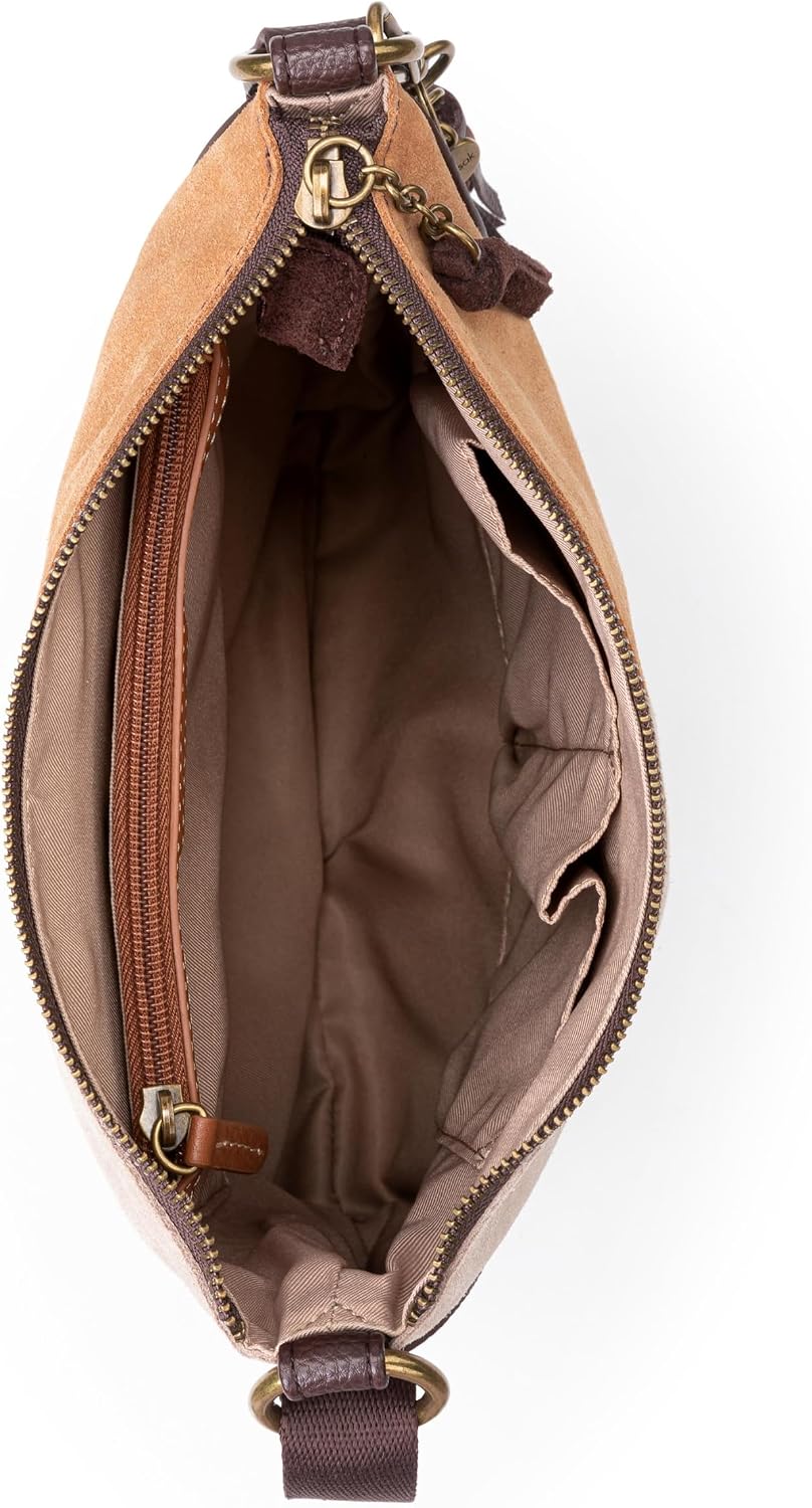 BOLSO CRUZADO THE SAK LUCIA DE CUERO CON CIERRE Y CORREA AJUSTABLE - 3