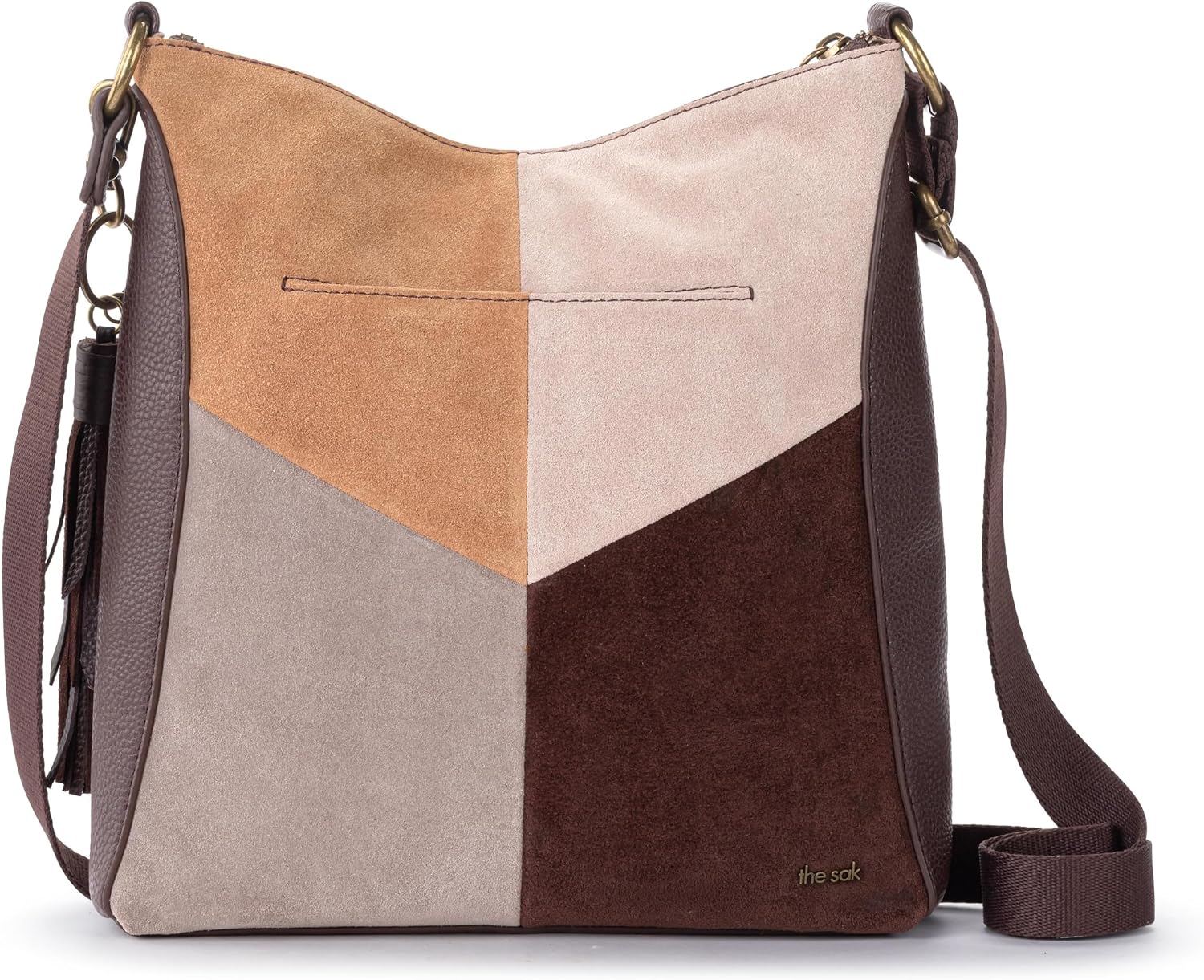 BOLSO CRUZADO THE SAK LUCIA DE CUERO CON CIERRE Y CORREA AJUSTABLE - 4