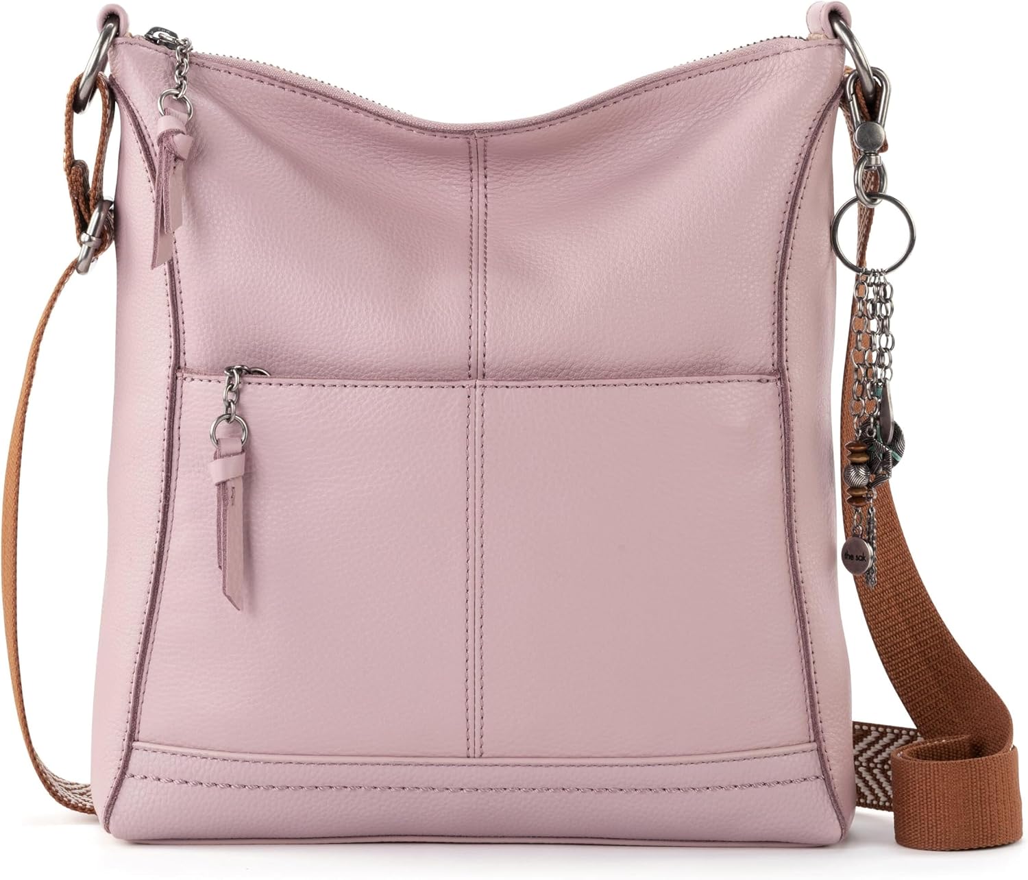 BOLSO CRUZADO DE CUERO THE SAK LUCIA CON CIERRE Y CORREA AJUSTABLE - 1