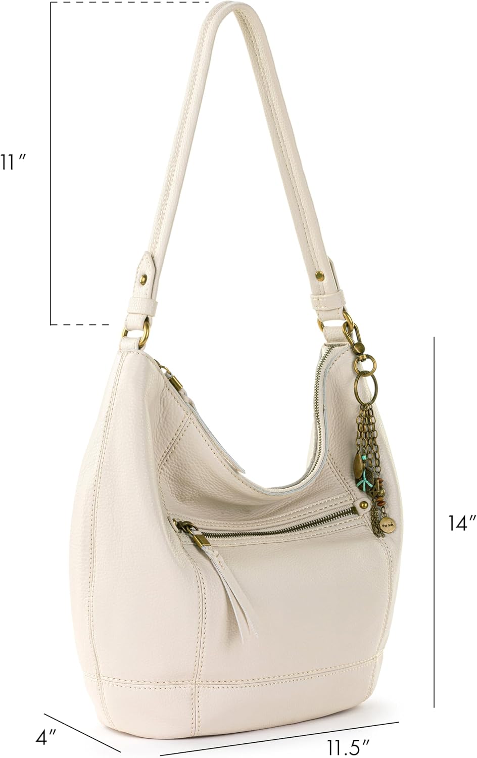 BOLSO HOBO DE CUERO THE SAK SEQUOIA GRANDE CON BOLSILLO CON CIERRE - 5