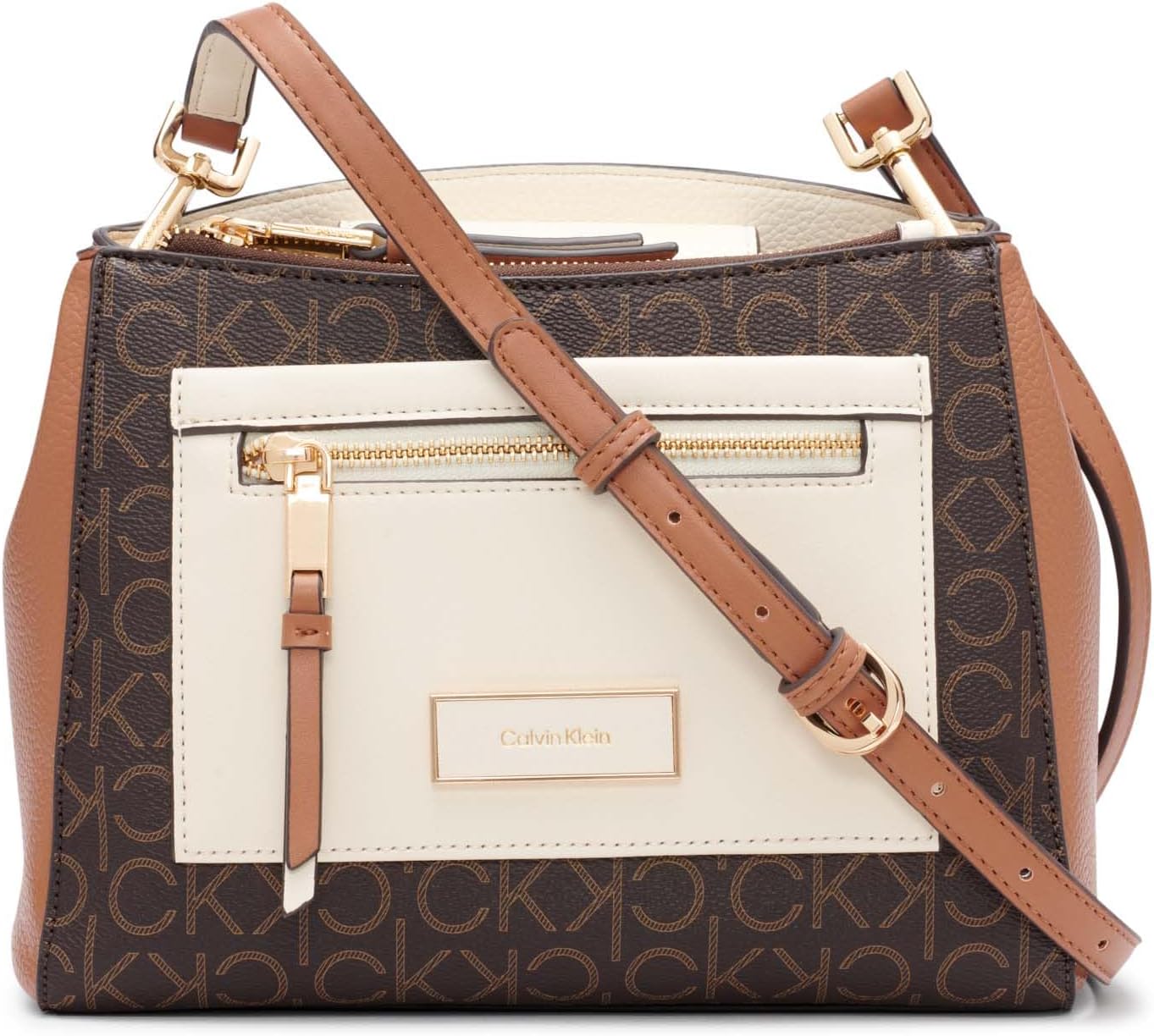 BOLSO CRUZADO PARA MUJER CALVIN KLEIN HADLEY TRIPLE COMPARTIMENTO - 1