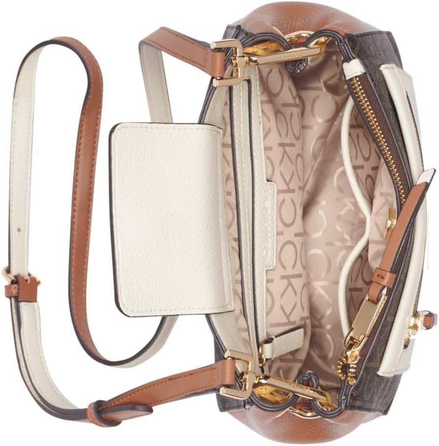 BOLSO CRUZADO PARA MUJER CALVIN KLEIN HADLEY TRIPLE COMPARTIMENTO - 4